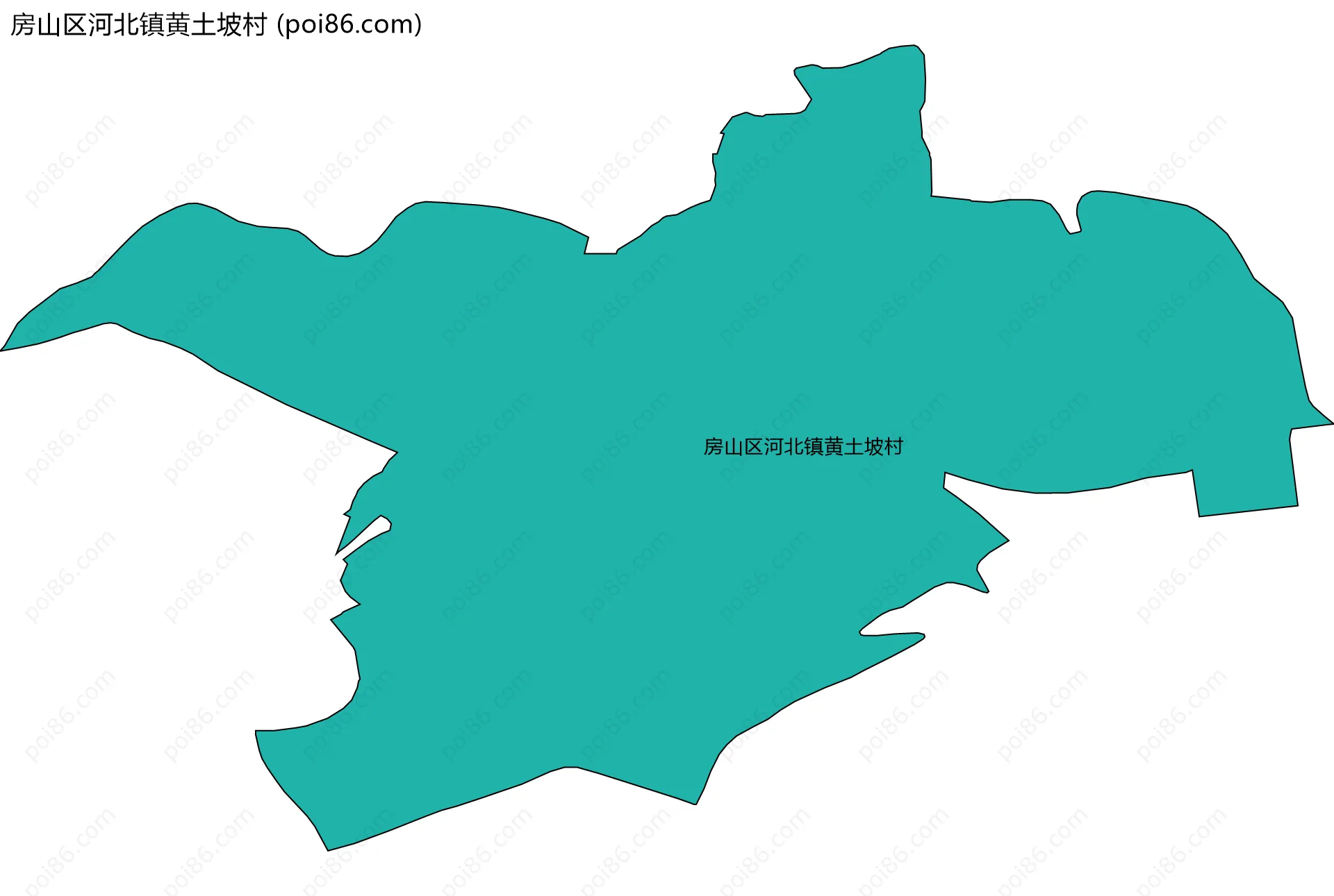 房山区河北镇黄土坡村边界地图