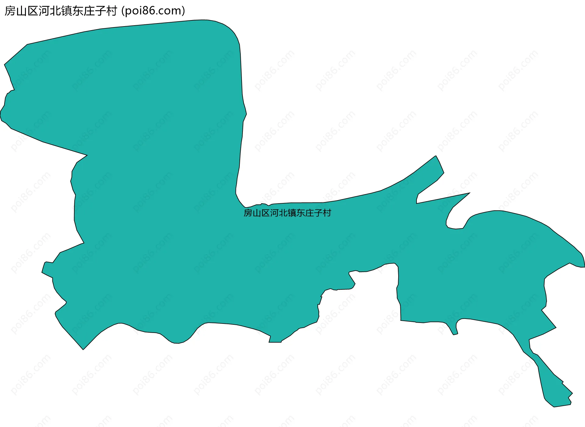 房山区河北镇东庄子村边界地图