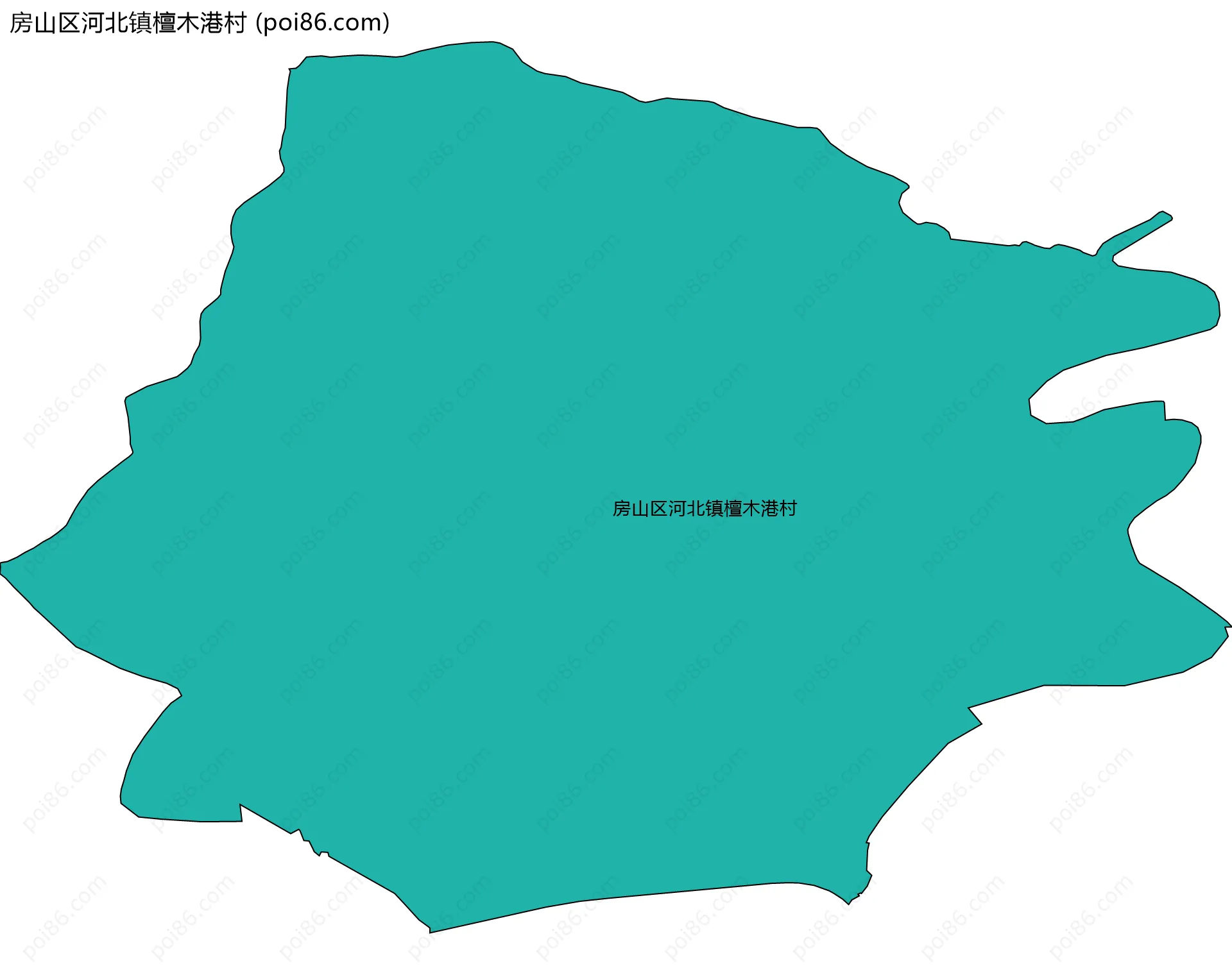 房山区河北镇檀木港村边界地图