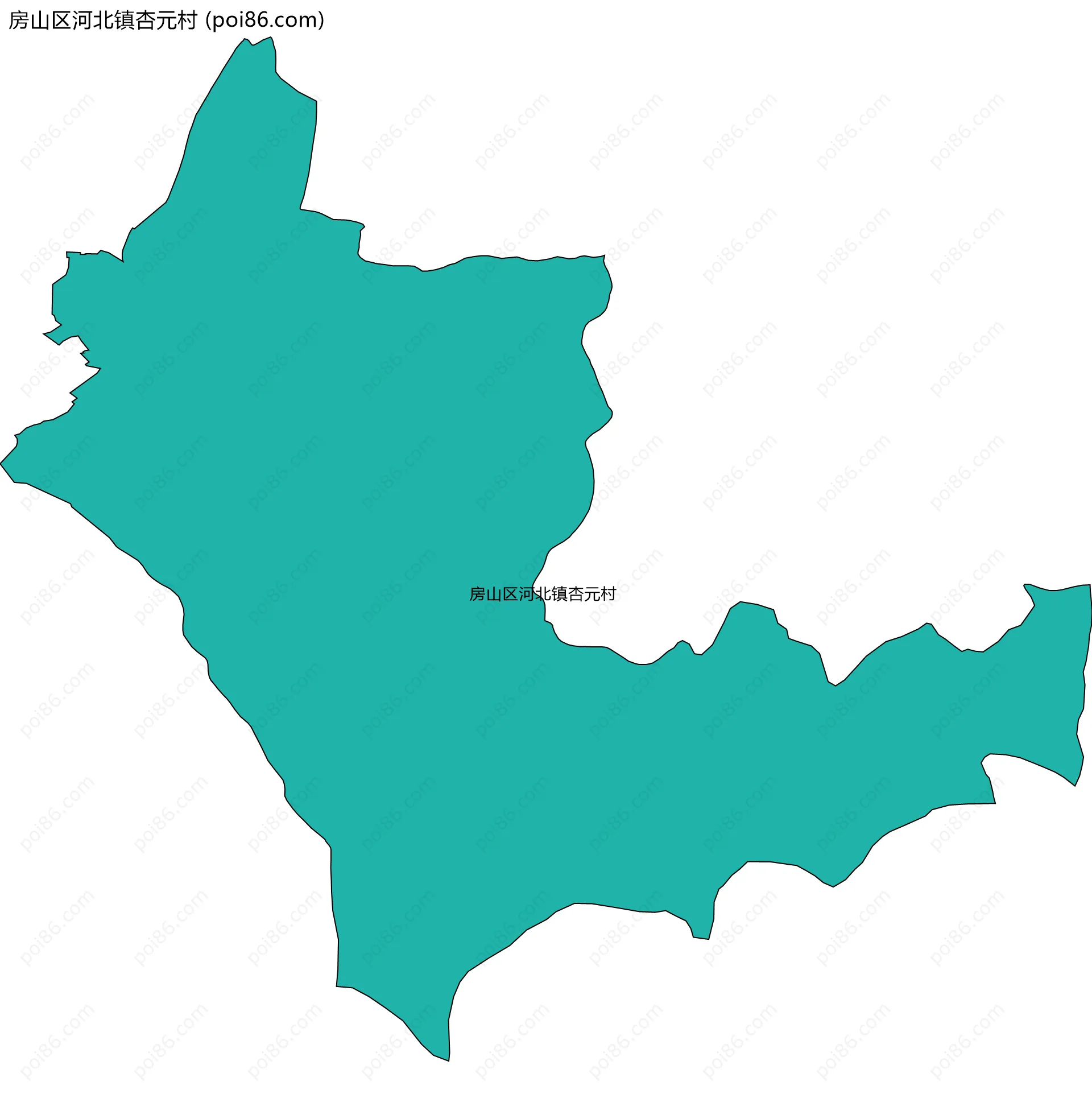 房山区河北镇杏元村边界地图