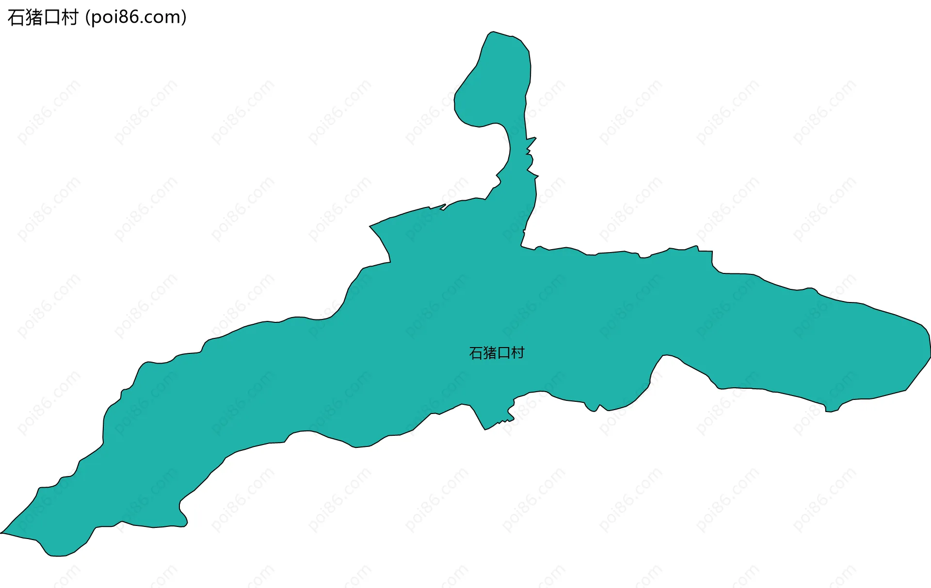 石猪口村边界地图