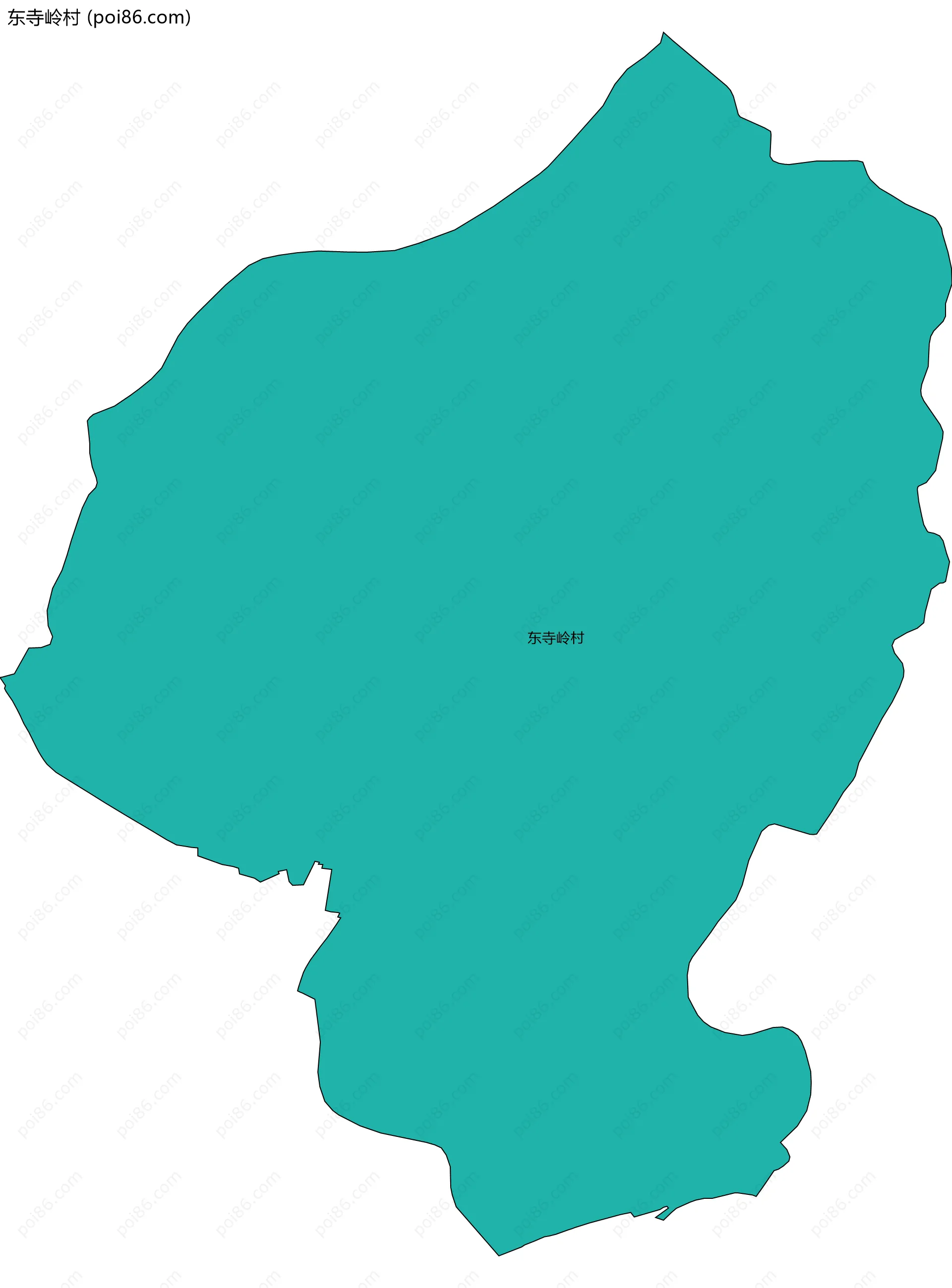 东寺岭村边界地图