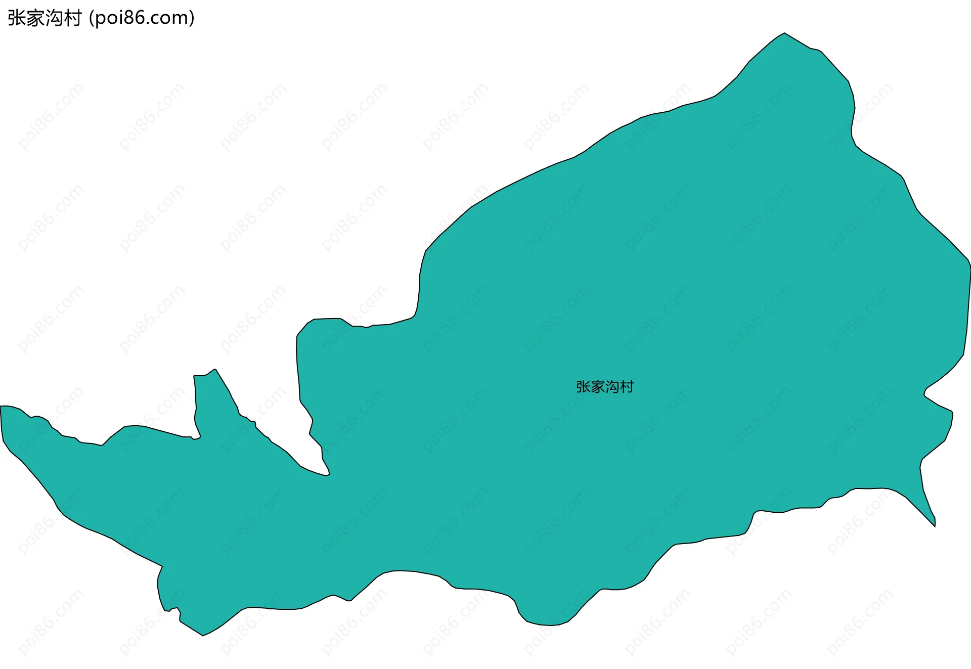 张家沟村边界地图