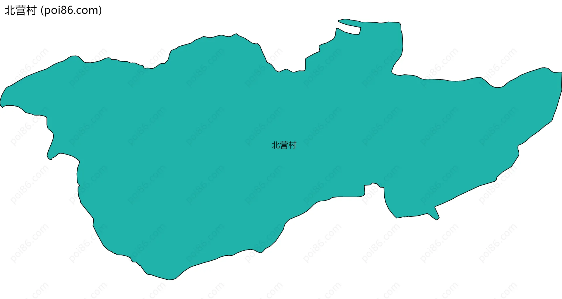 北营村边界地图