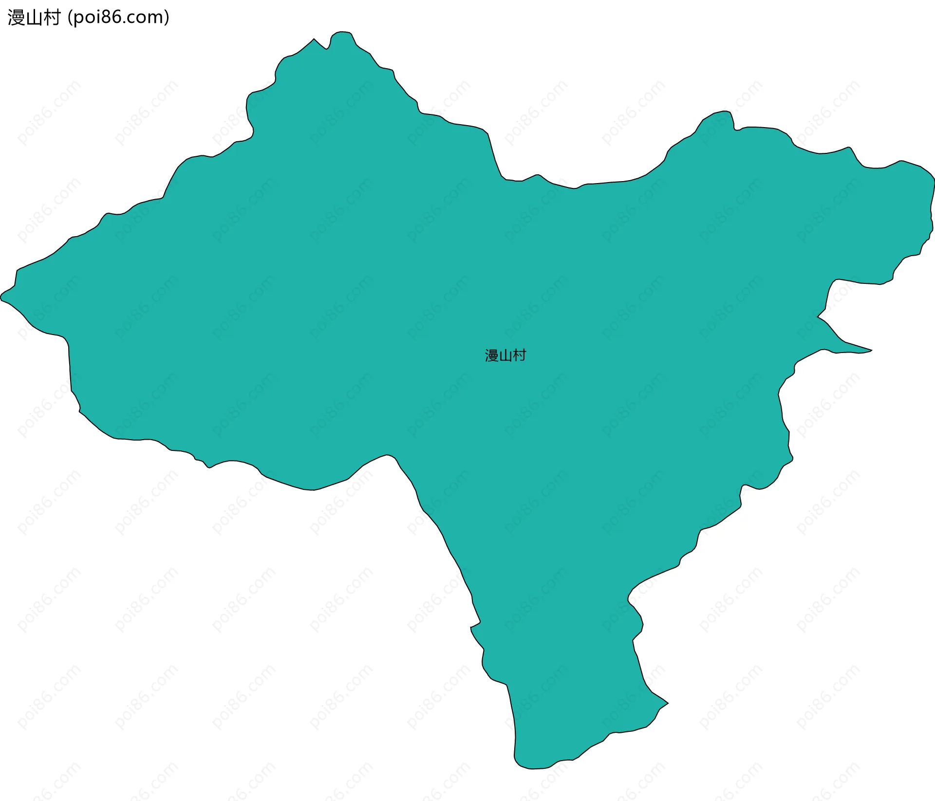 漫山村边界地图