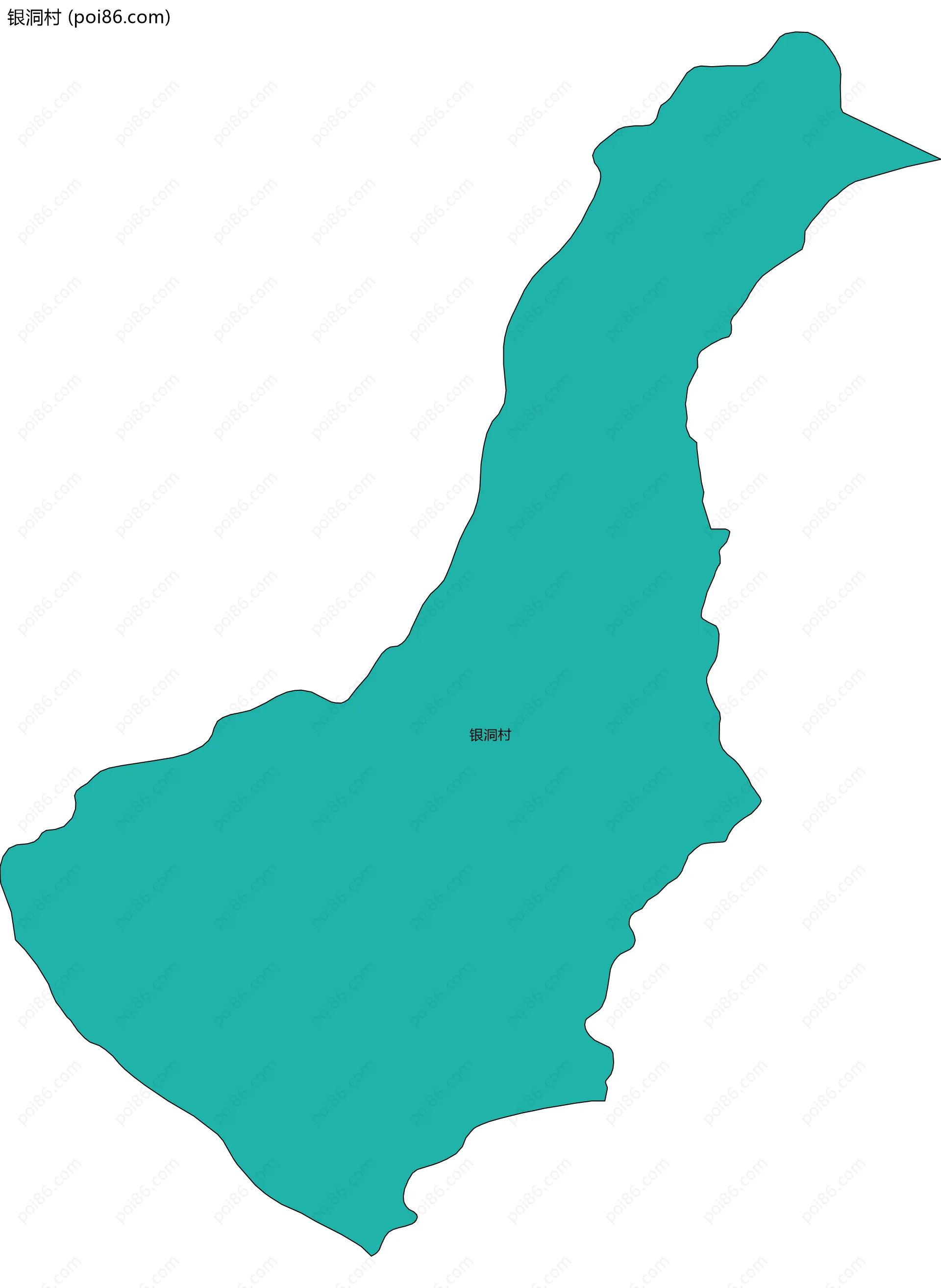 银洞村边界地图