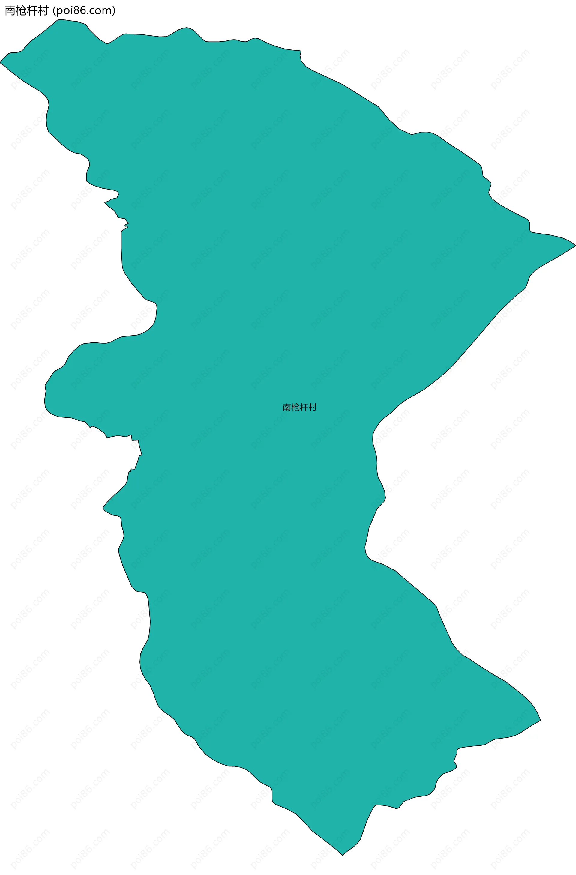 南枪杆村边界地图