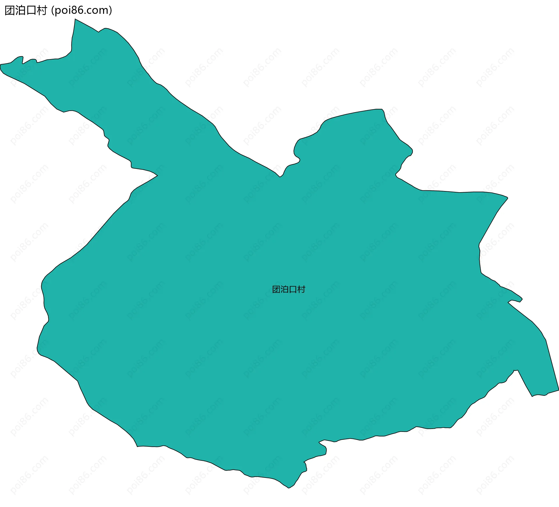 团泊口村边界地图