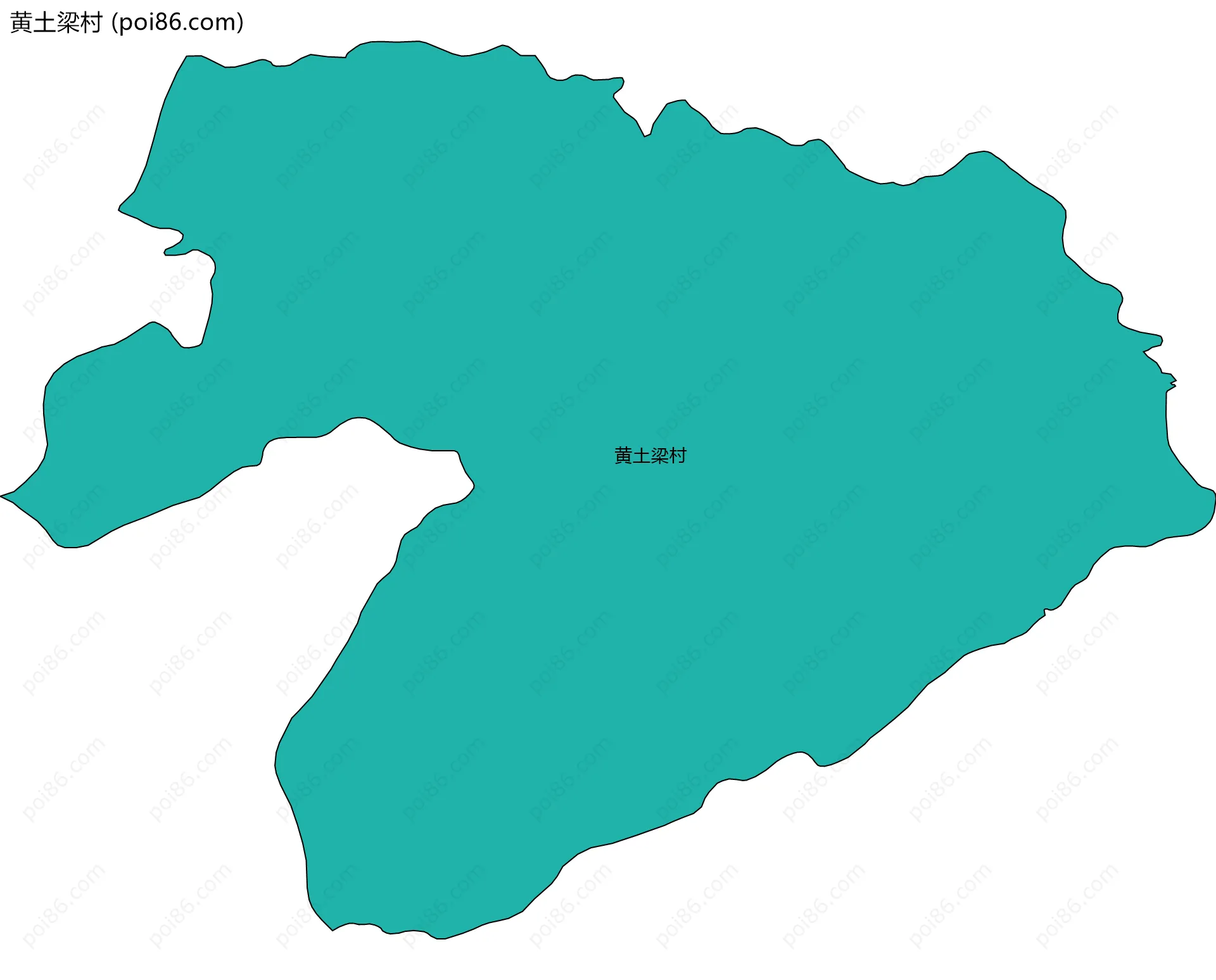 黄土梁村边界地图