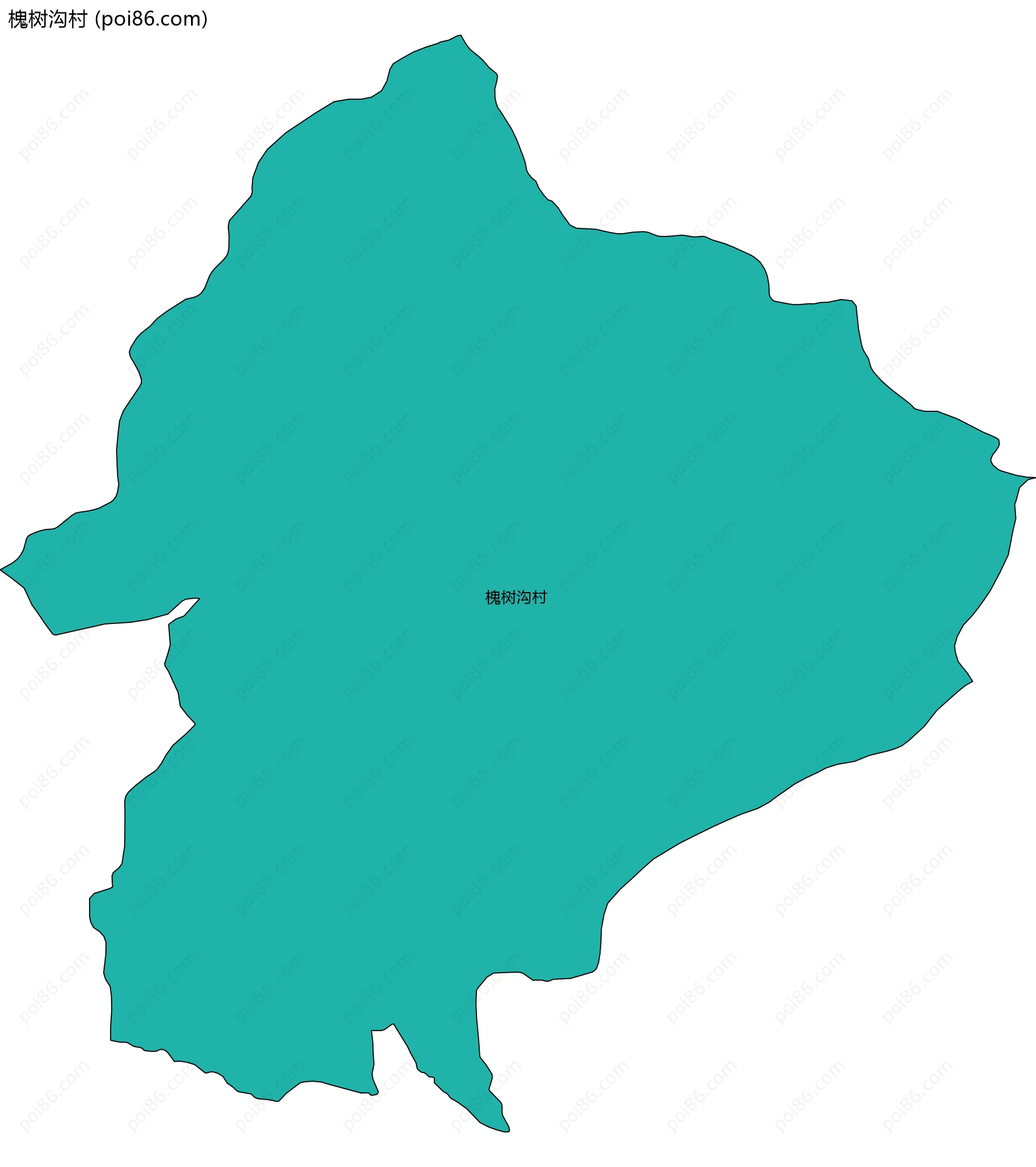 槐树沟村边界地图