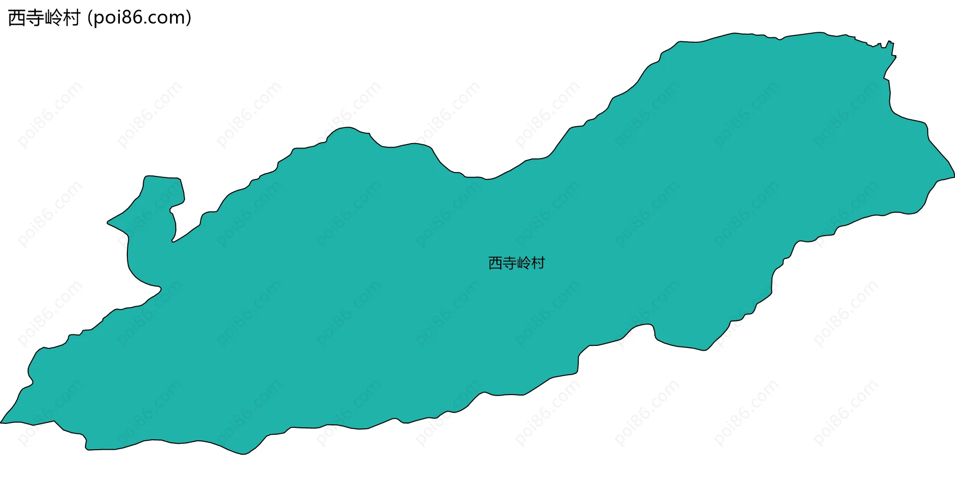 西寺岭村边界地图