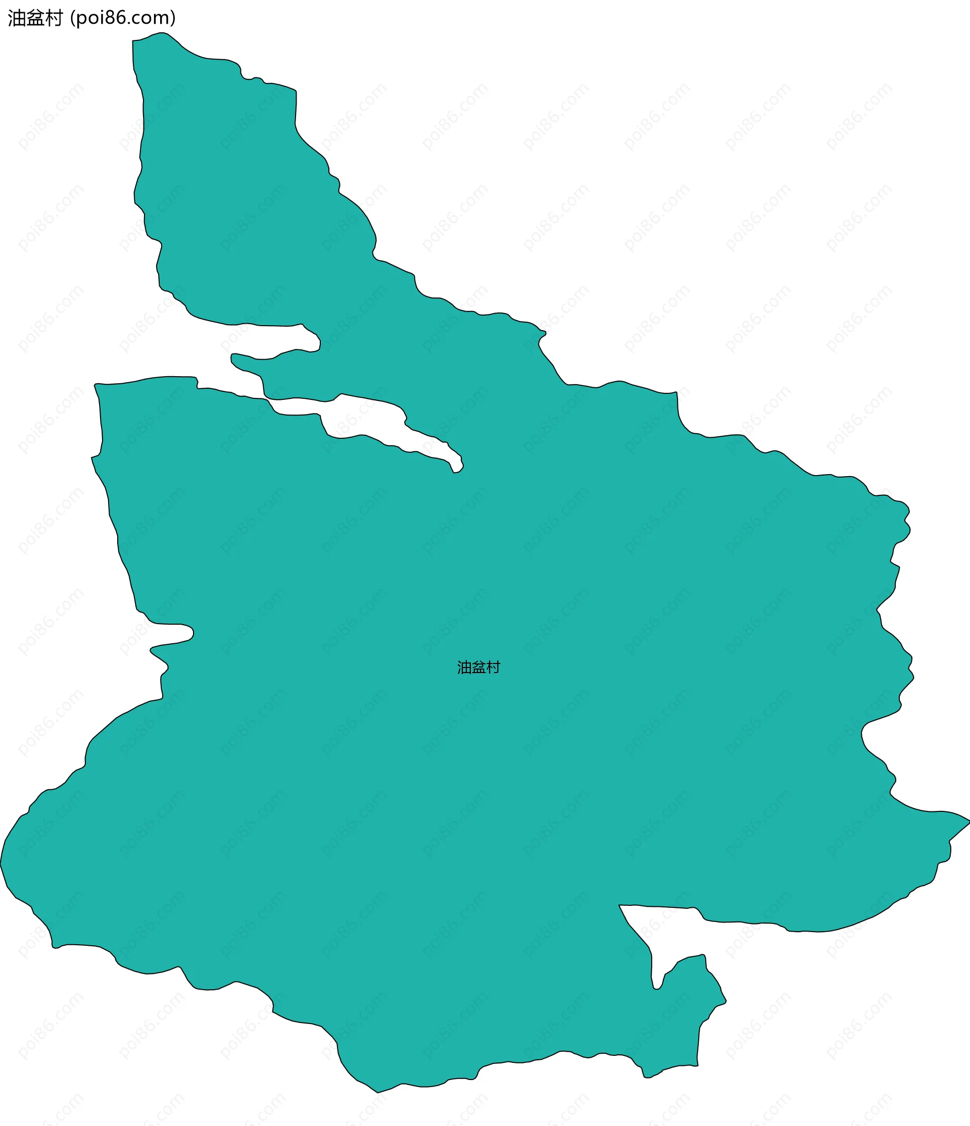 油盆村边界地图