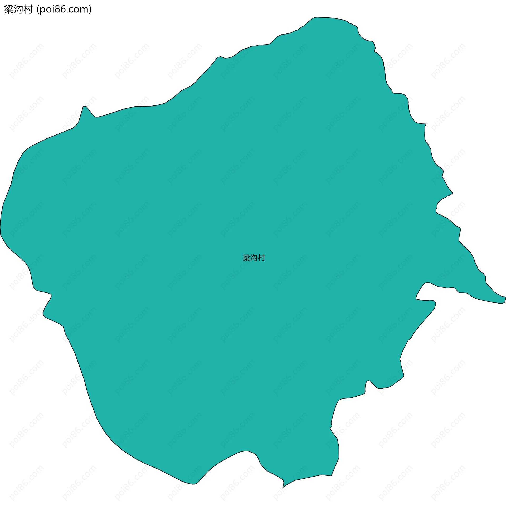 梁沟村边界地图