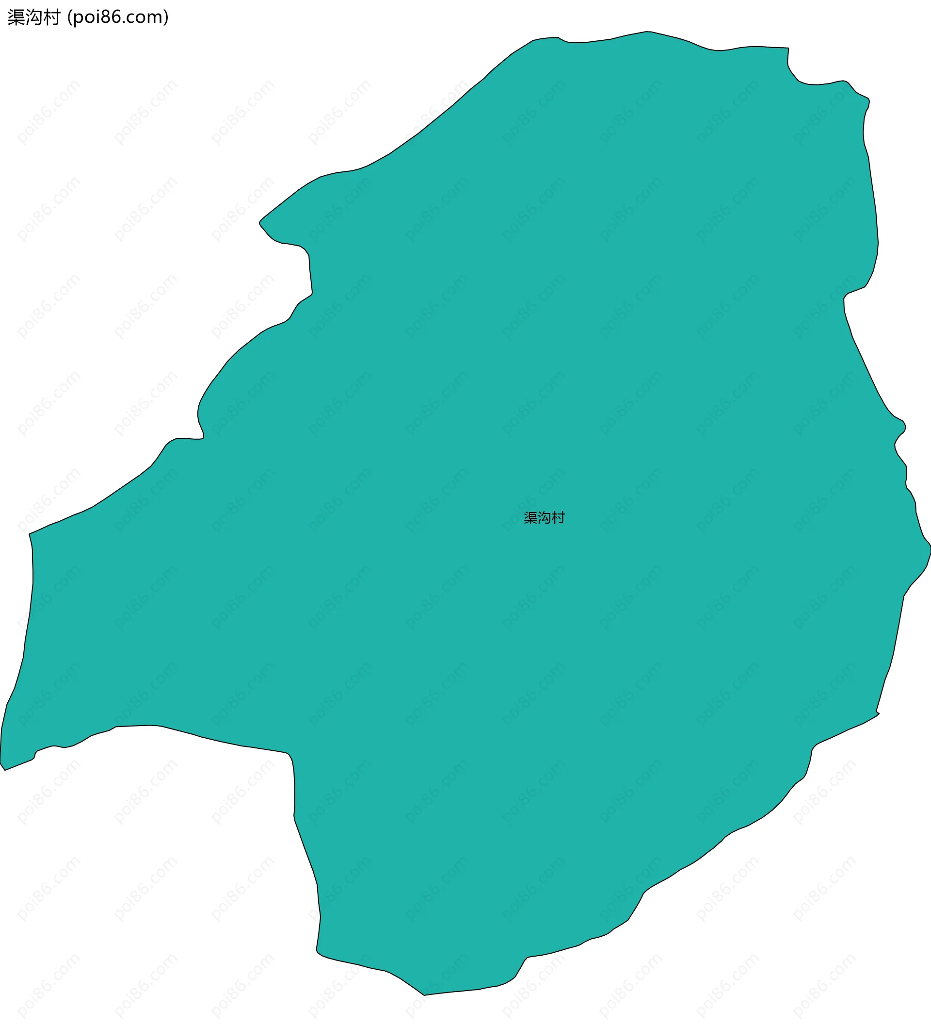 渠沟村边界地图