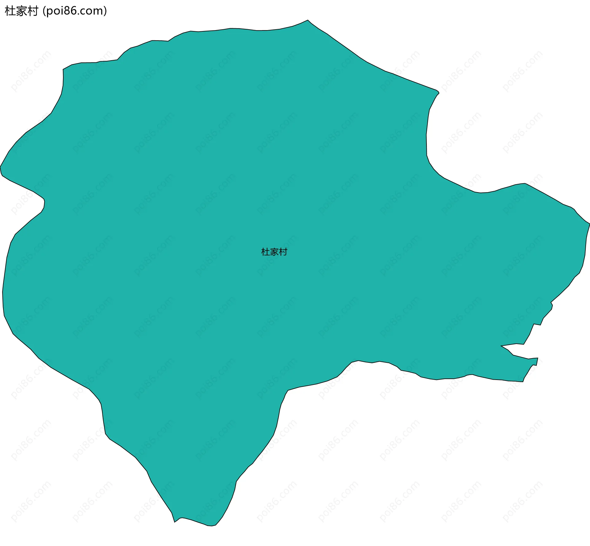 杜家村边界地图