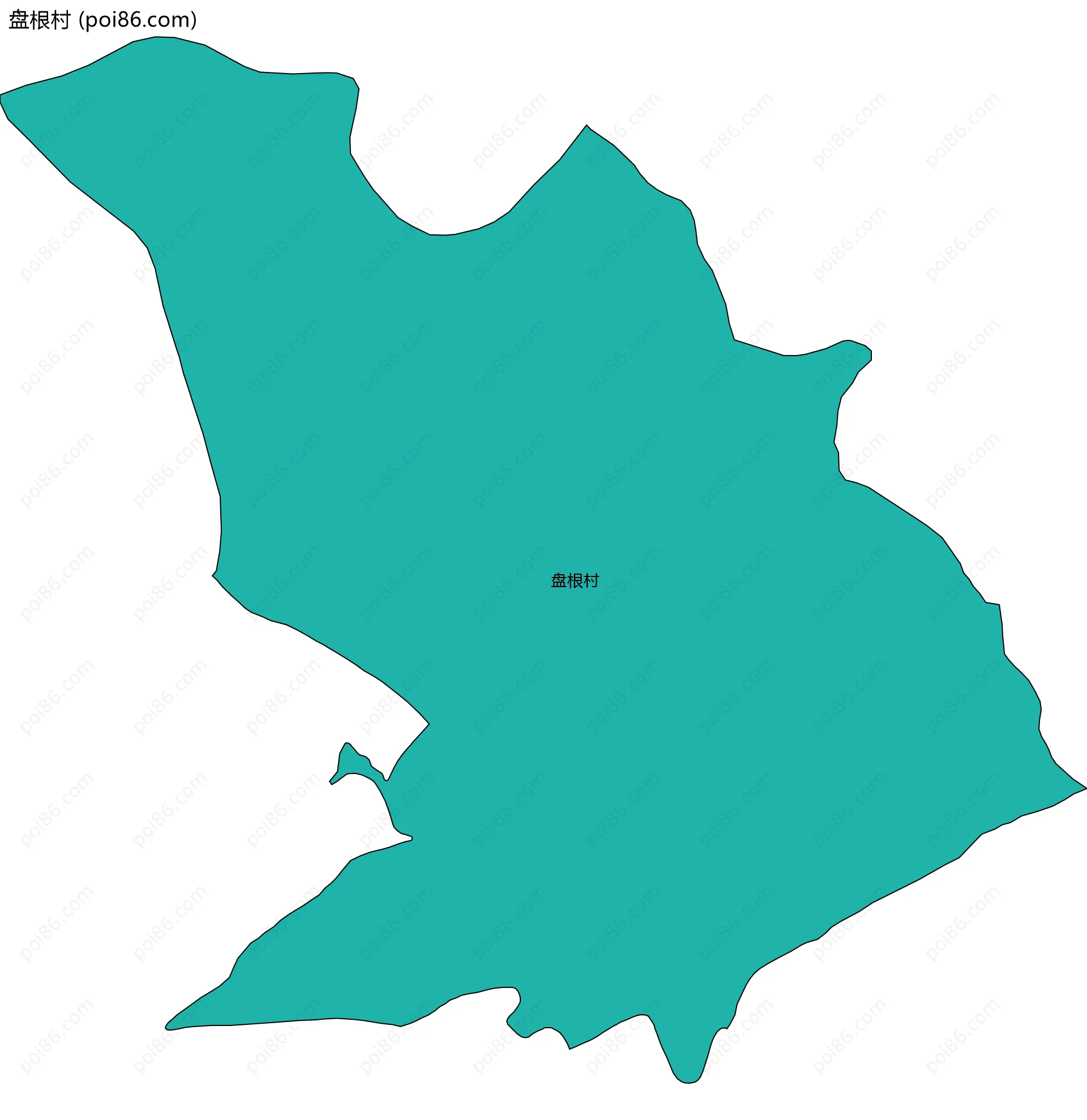 盘根村边界地图