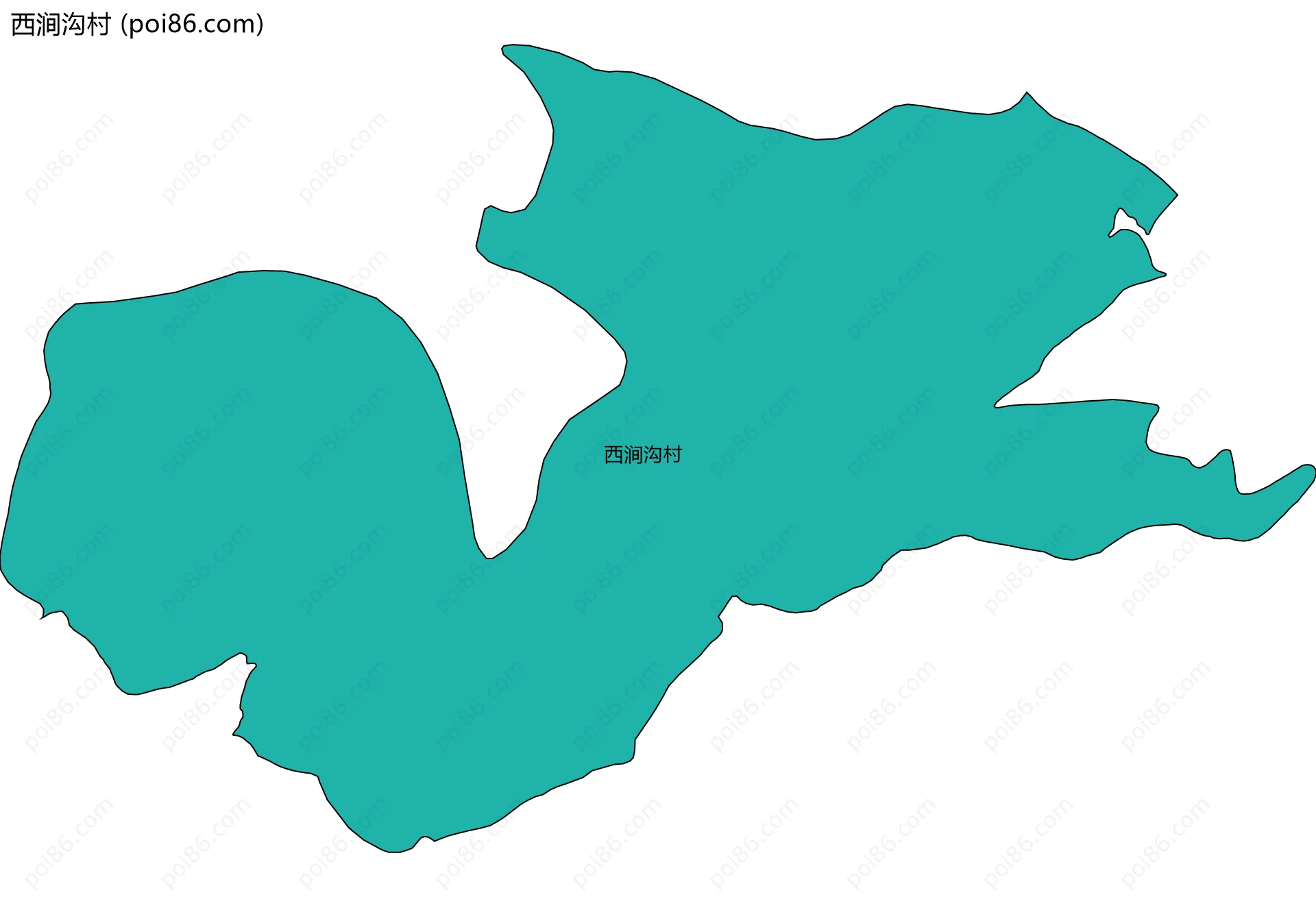 西涧沟村边界地图