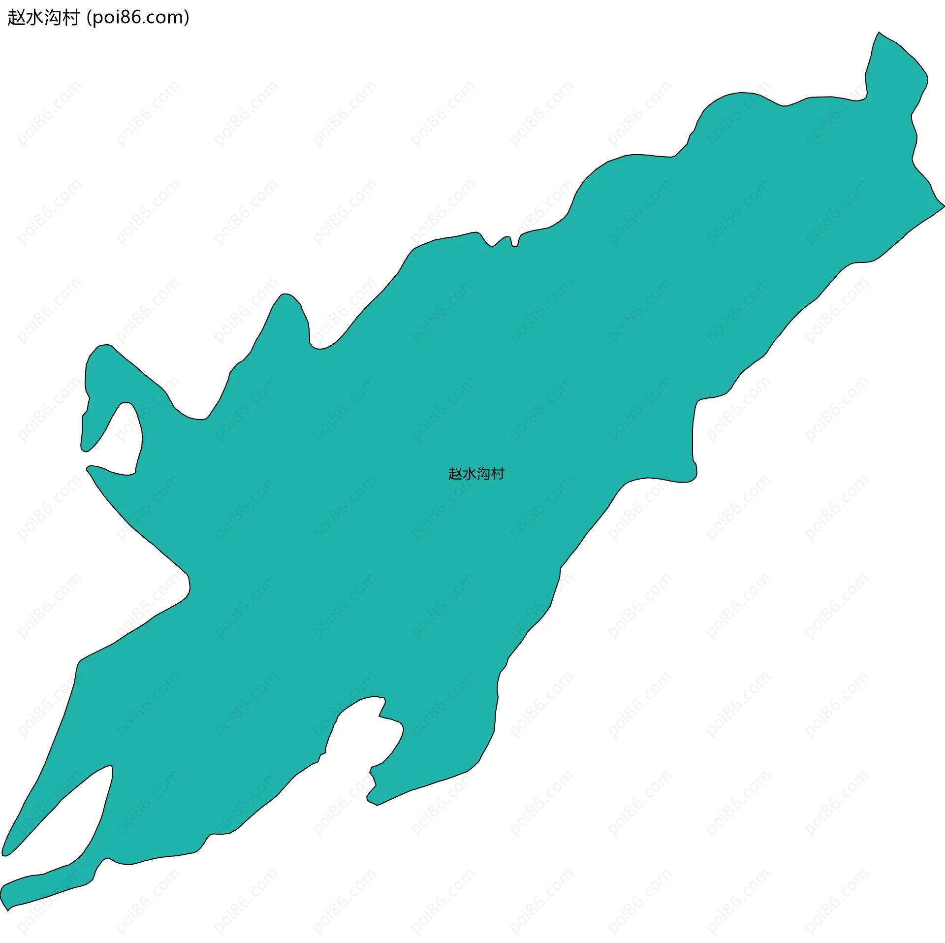 赵水沟村边界地图