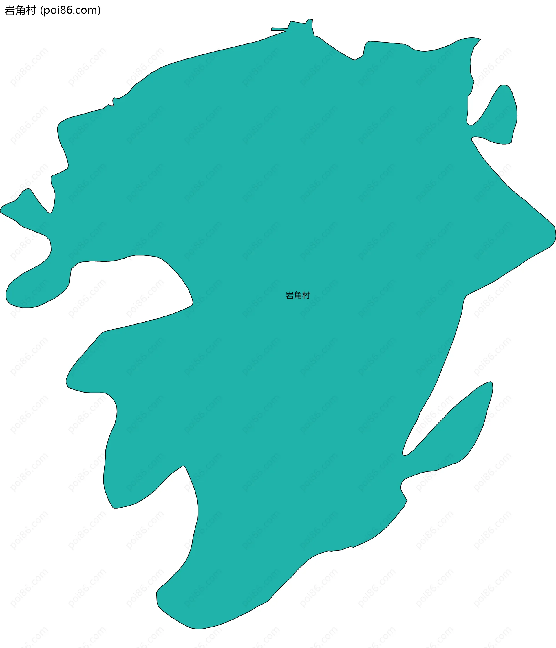 岩角村边界地图
