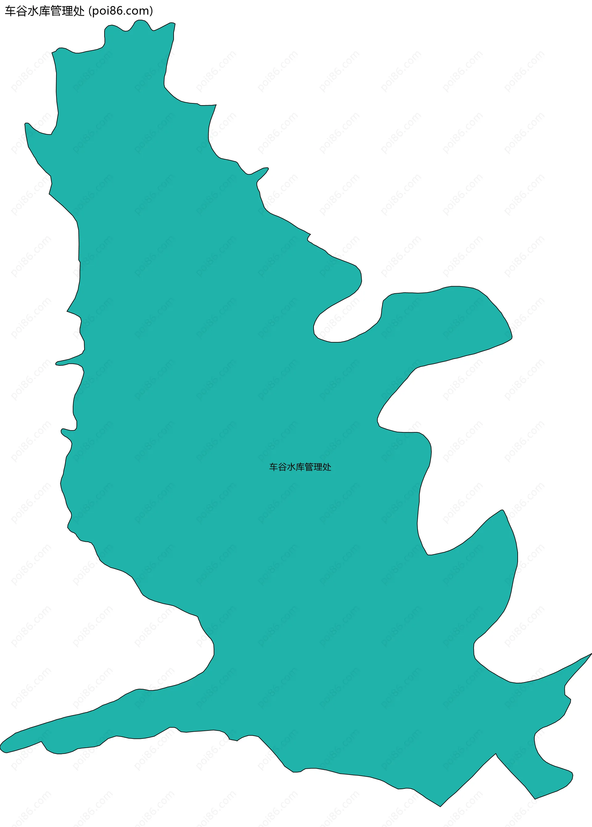 车谷水库管理处边界地图