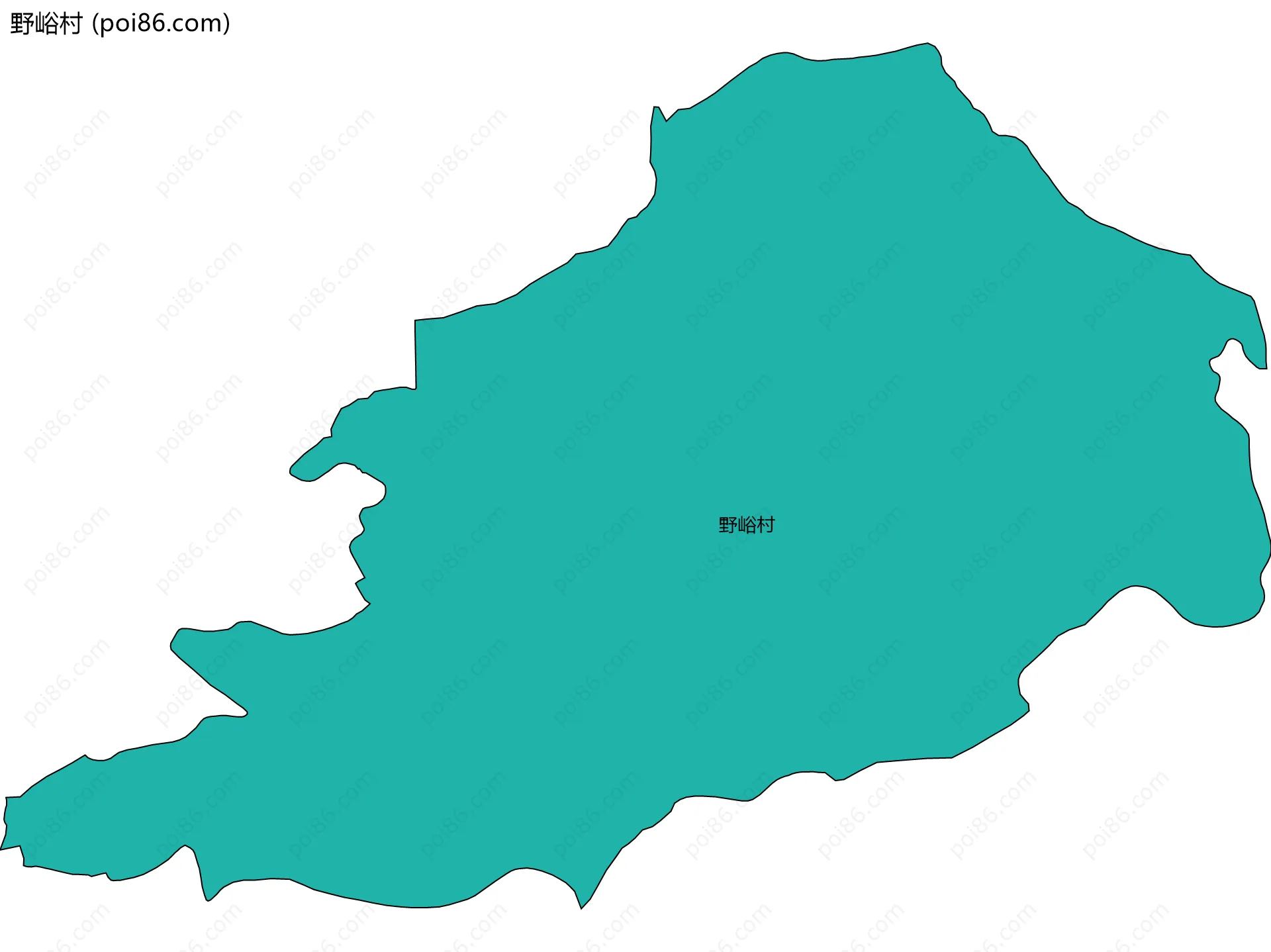 野峪村边界地图