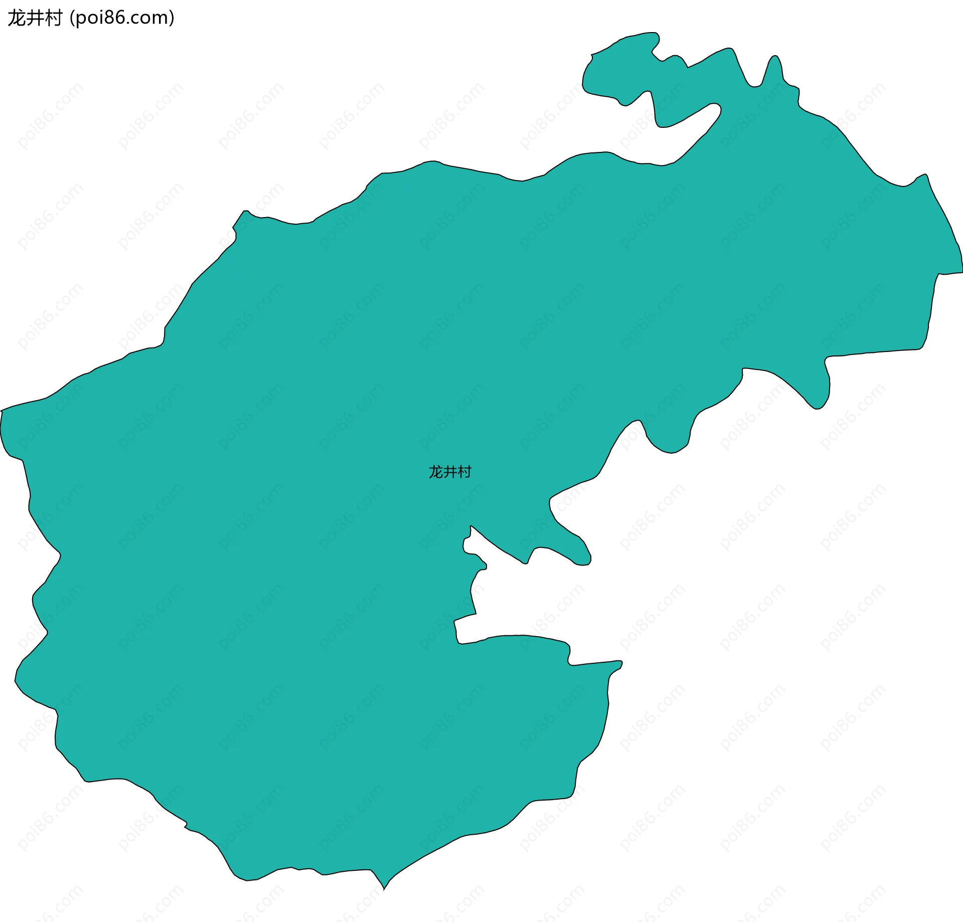 龙井村边界地图