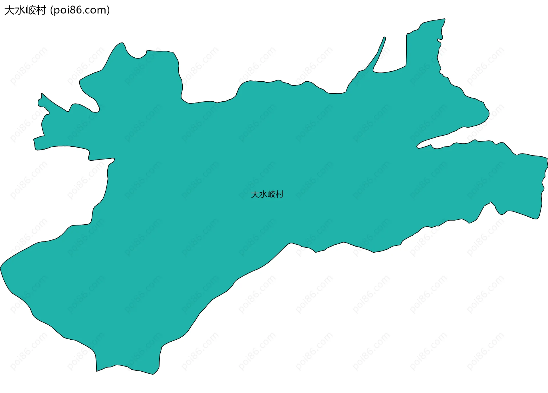 大水峧村边界地图
