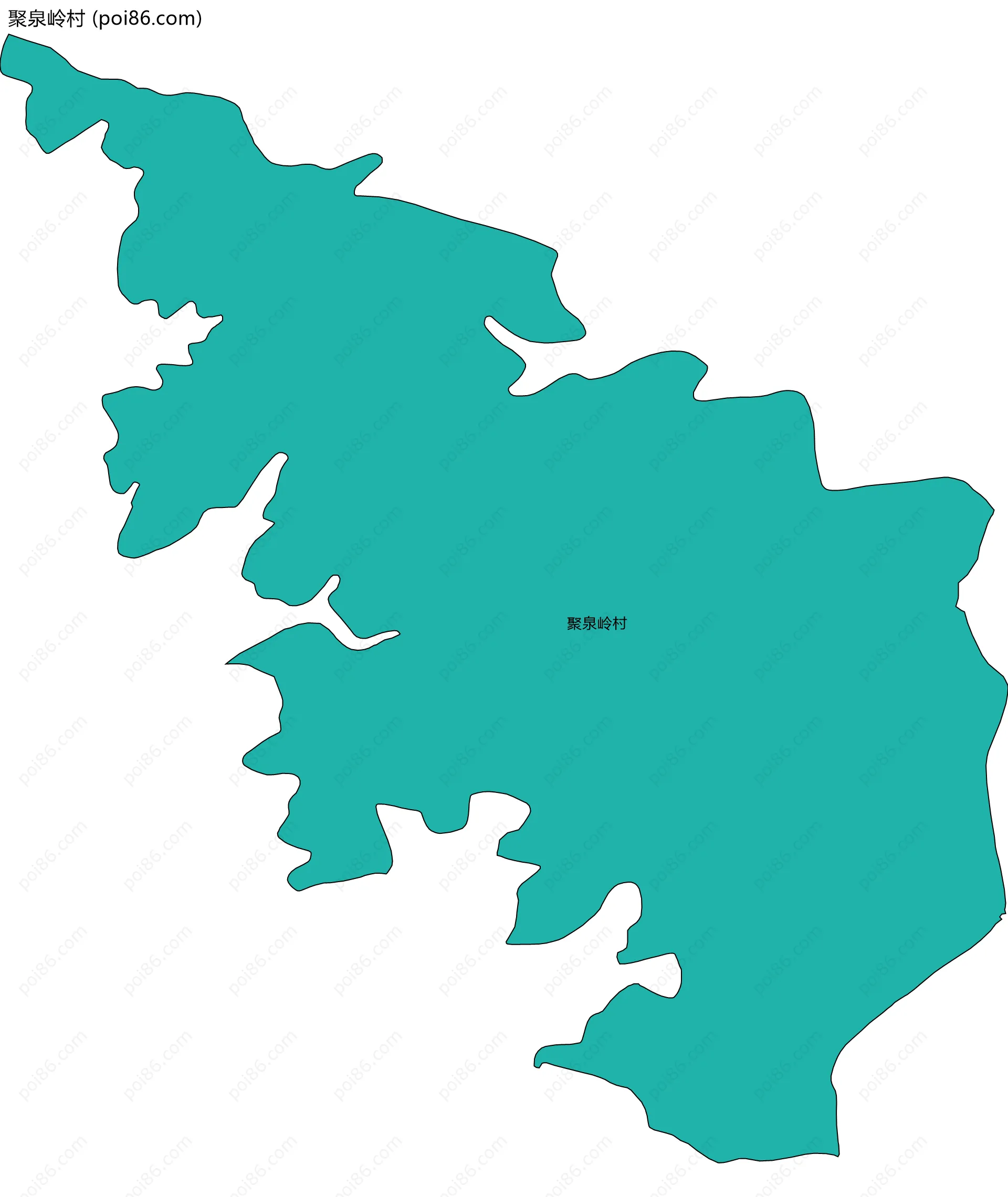 聚泉岭村边界地图