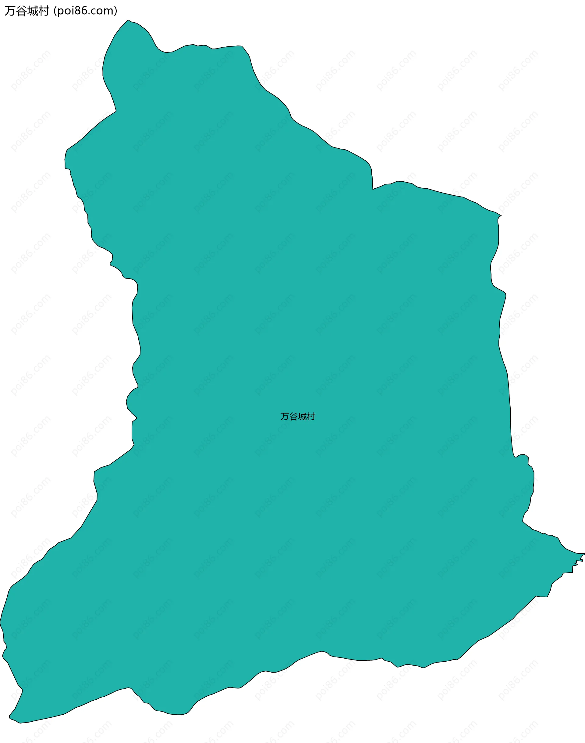 万谷城村边界地图