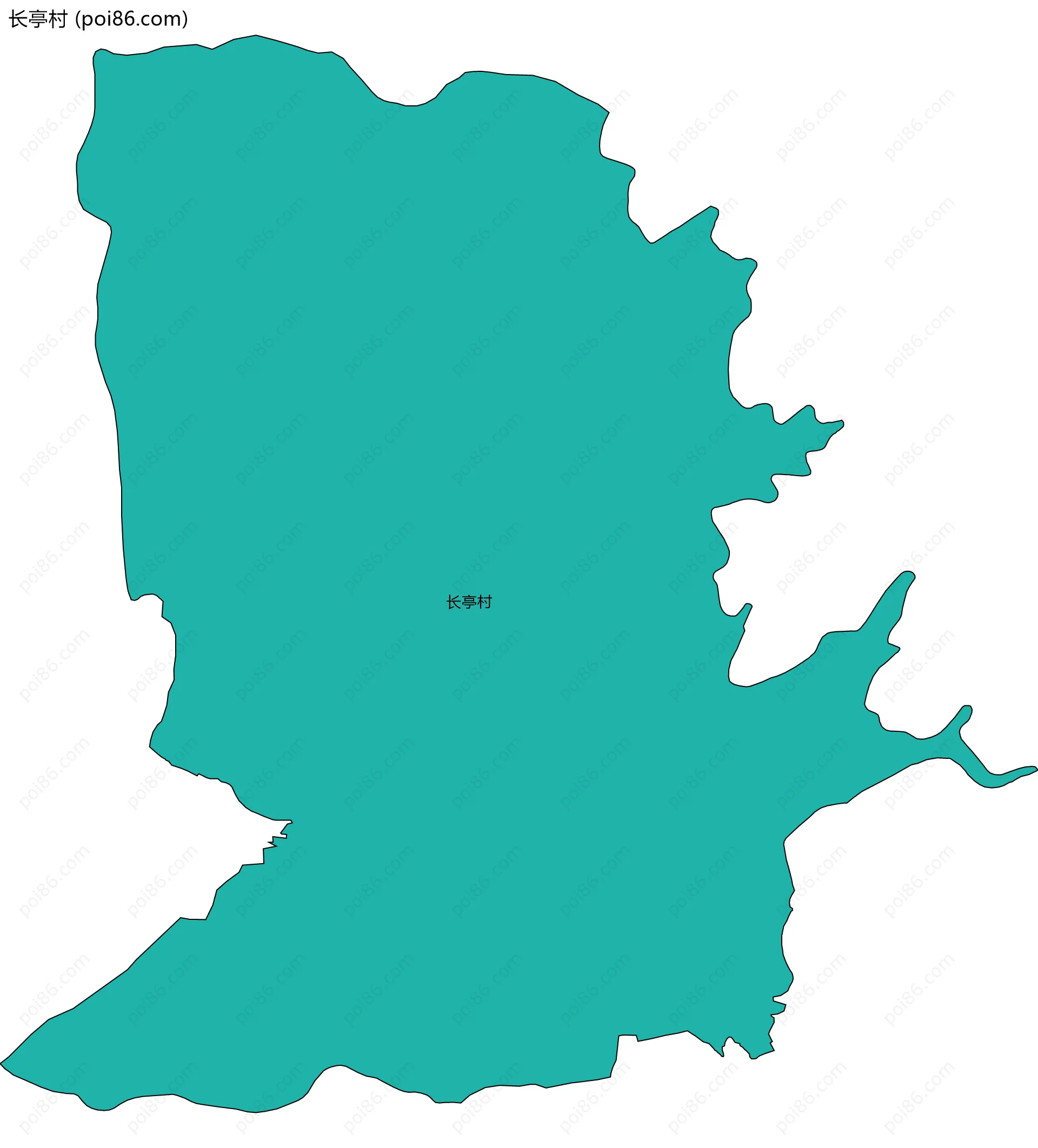 长亭村边界地图