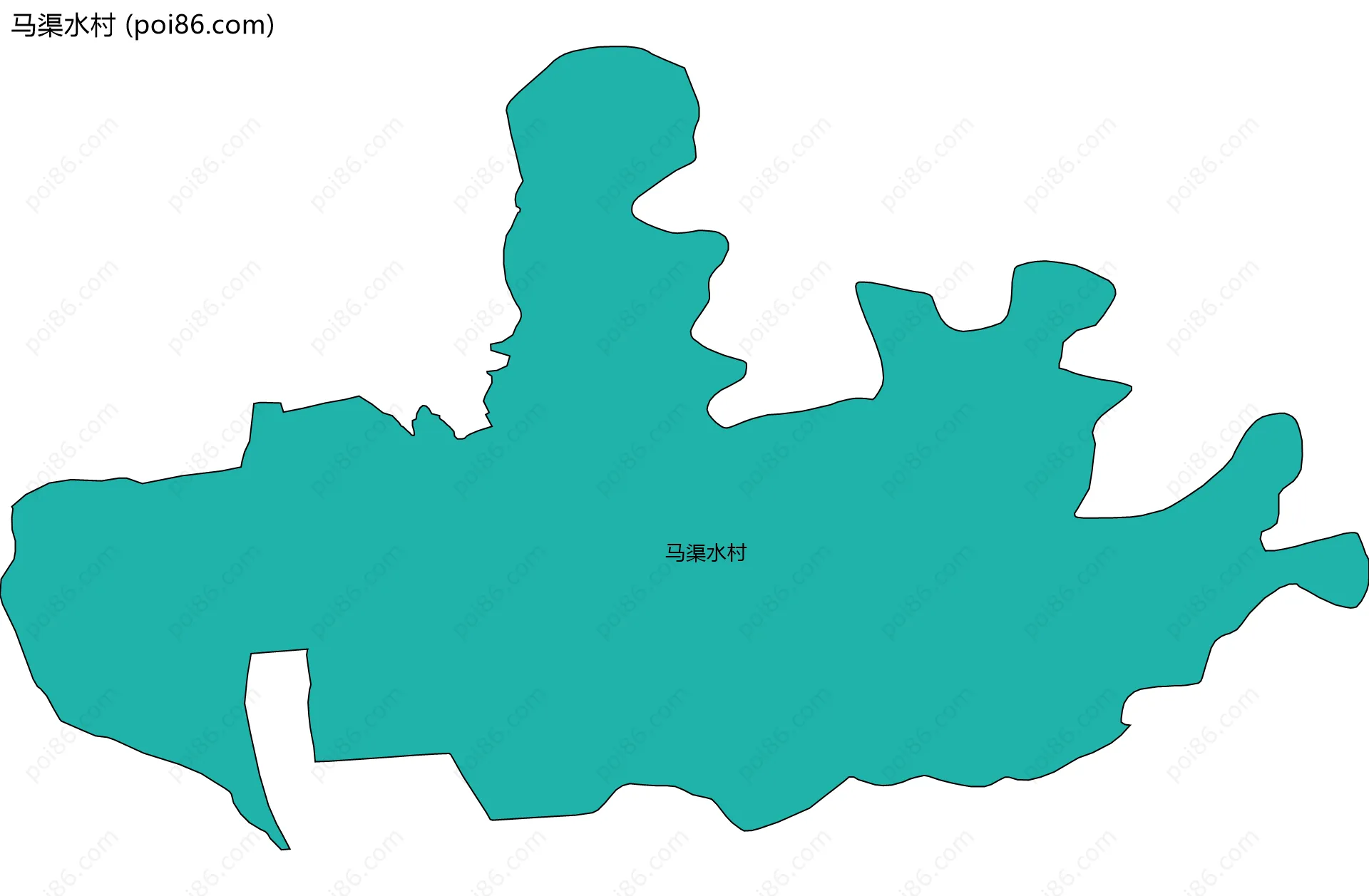 马渠水村边界地图