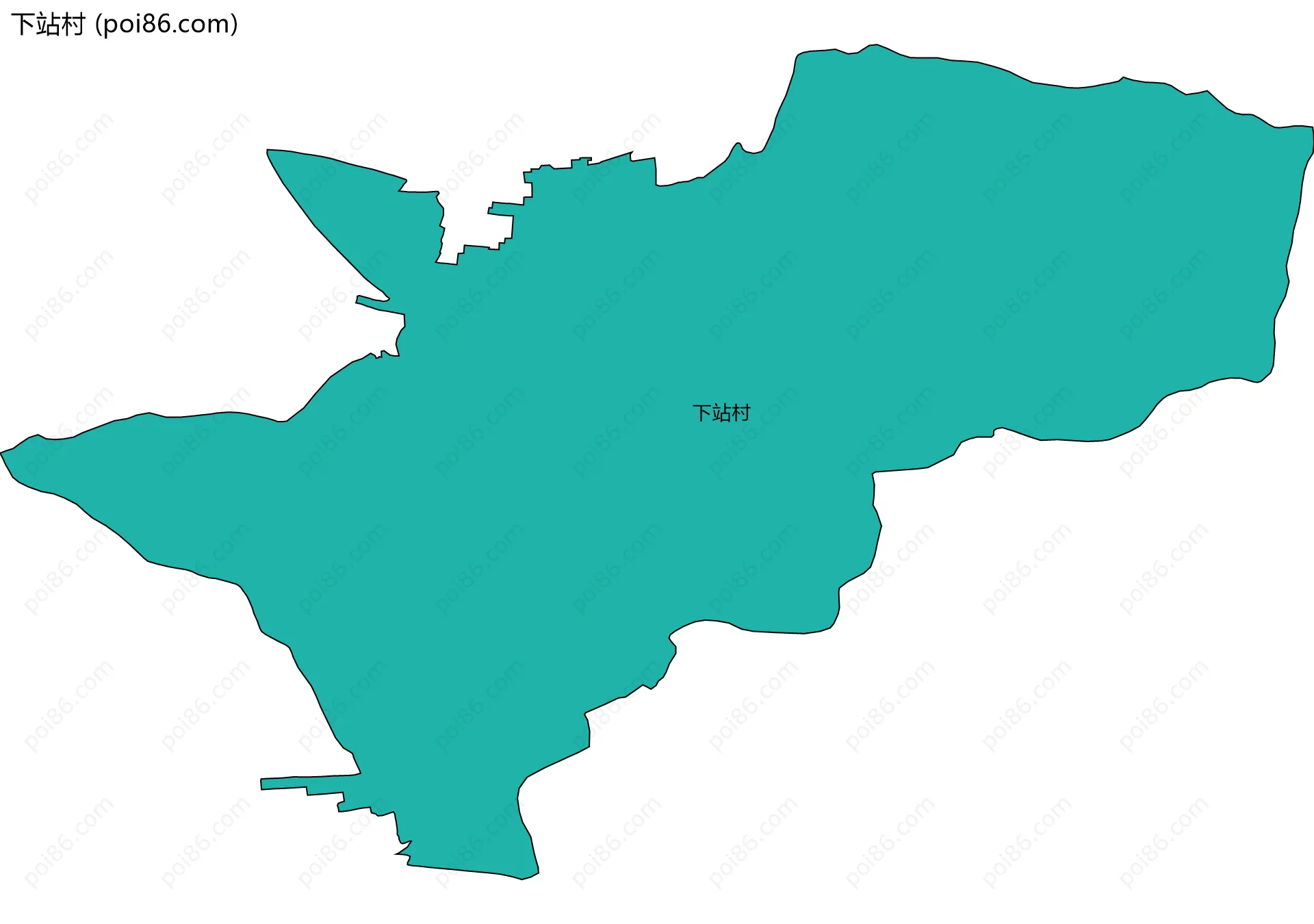 下站村边界地图