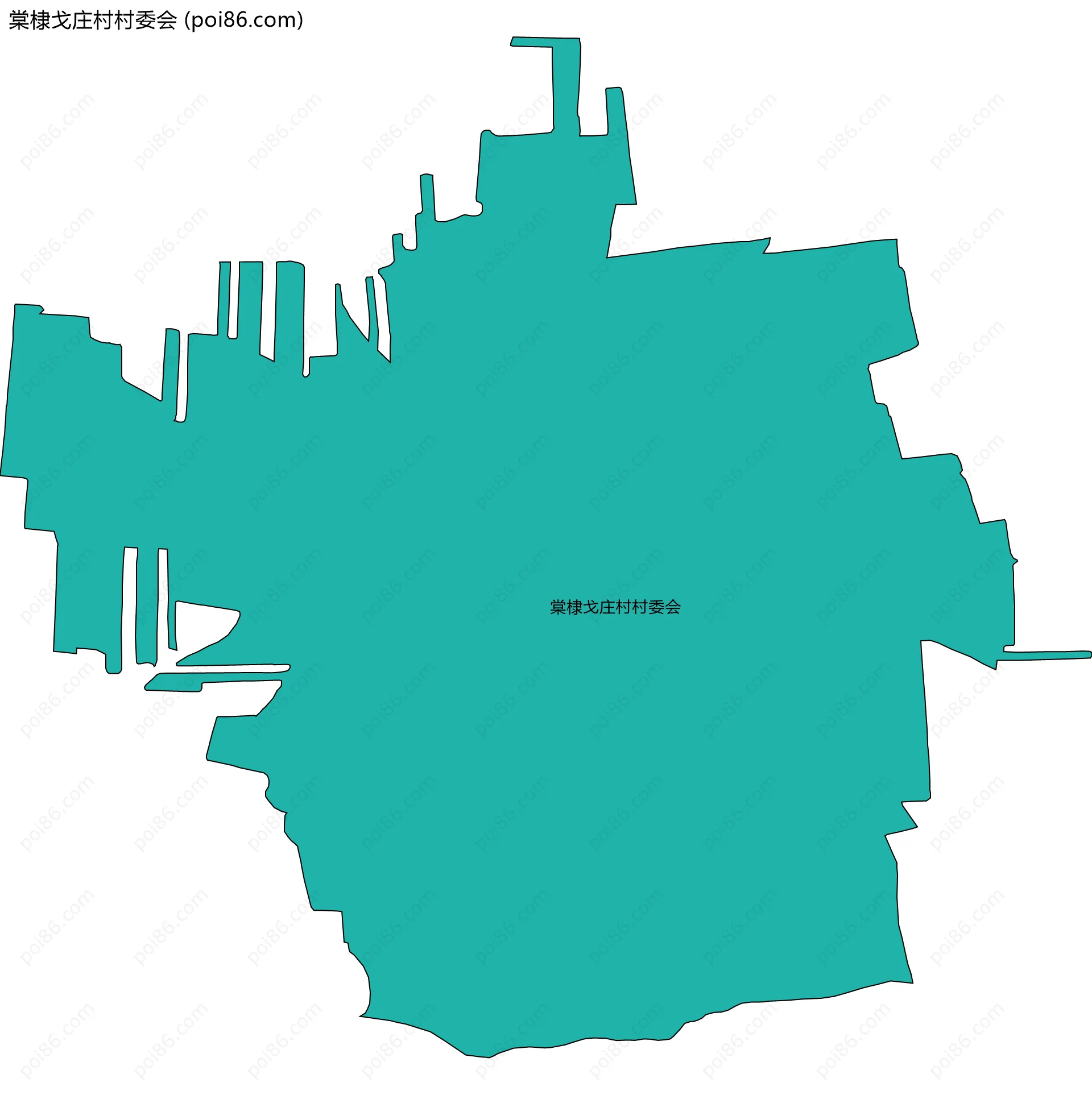 棠棣戈庄村村委会边界地图