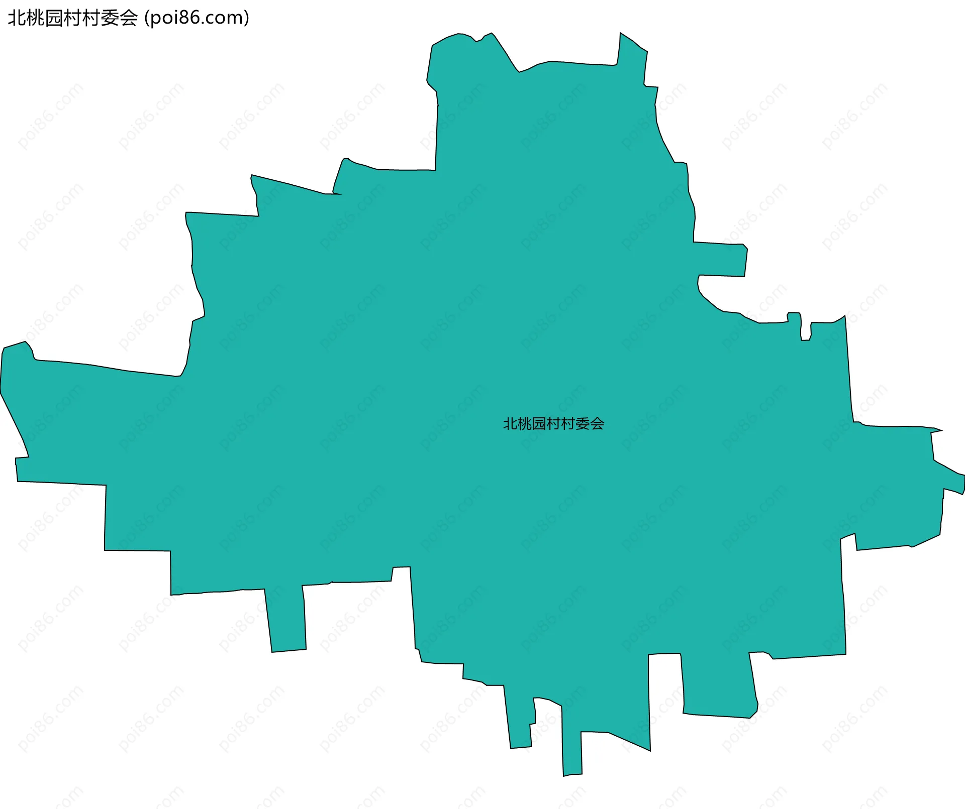 北桃园村村委会边界地图