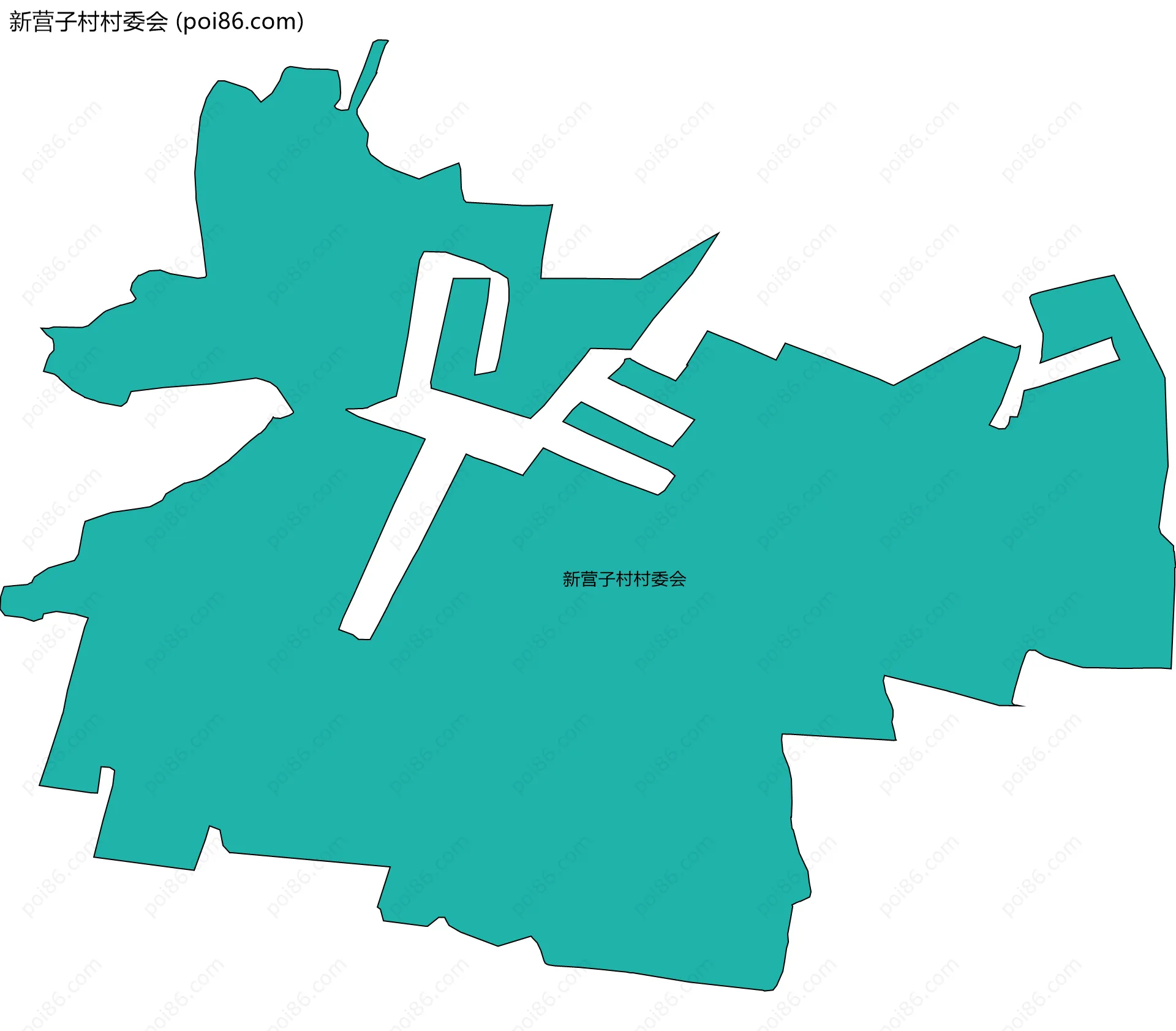 新营子村村委会边界地图