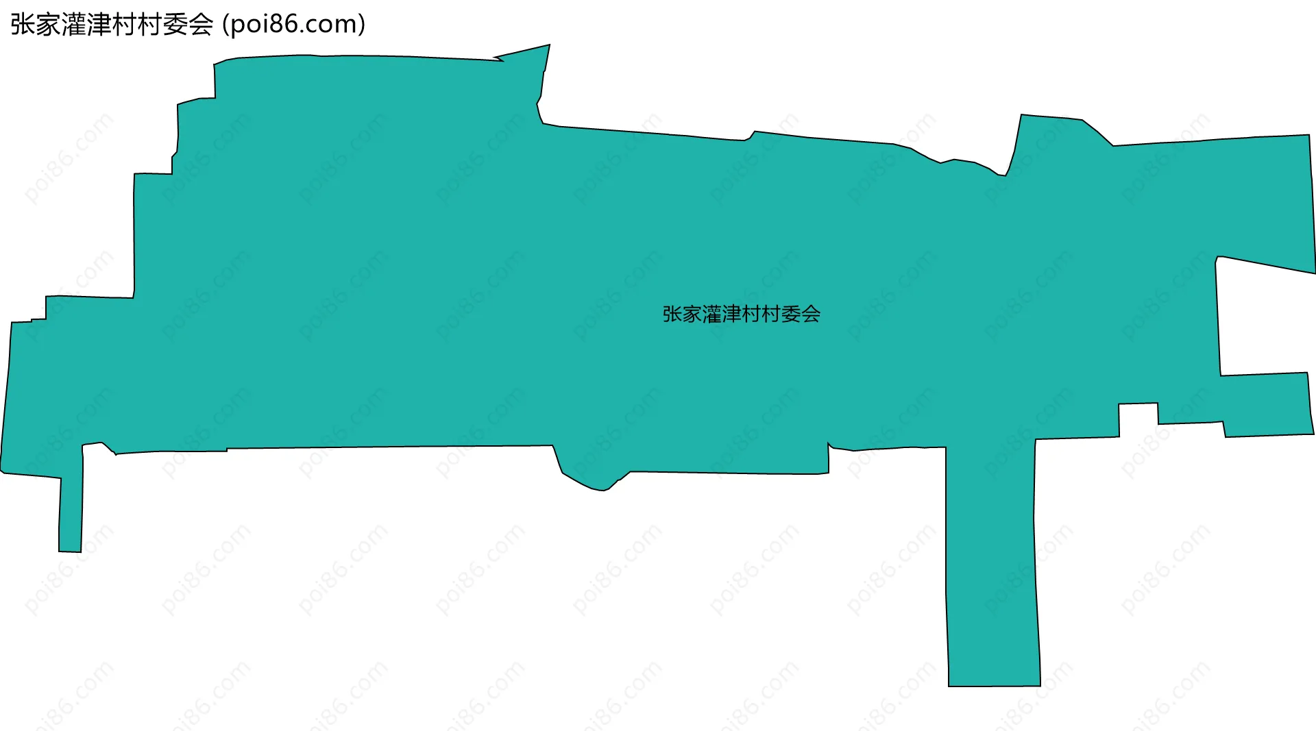 张家灌津村村委会边界地图