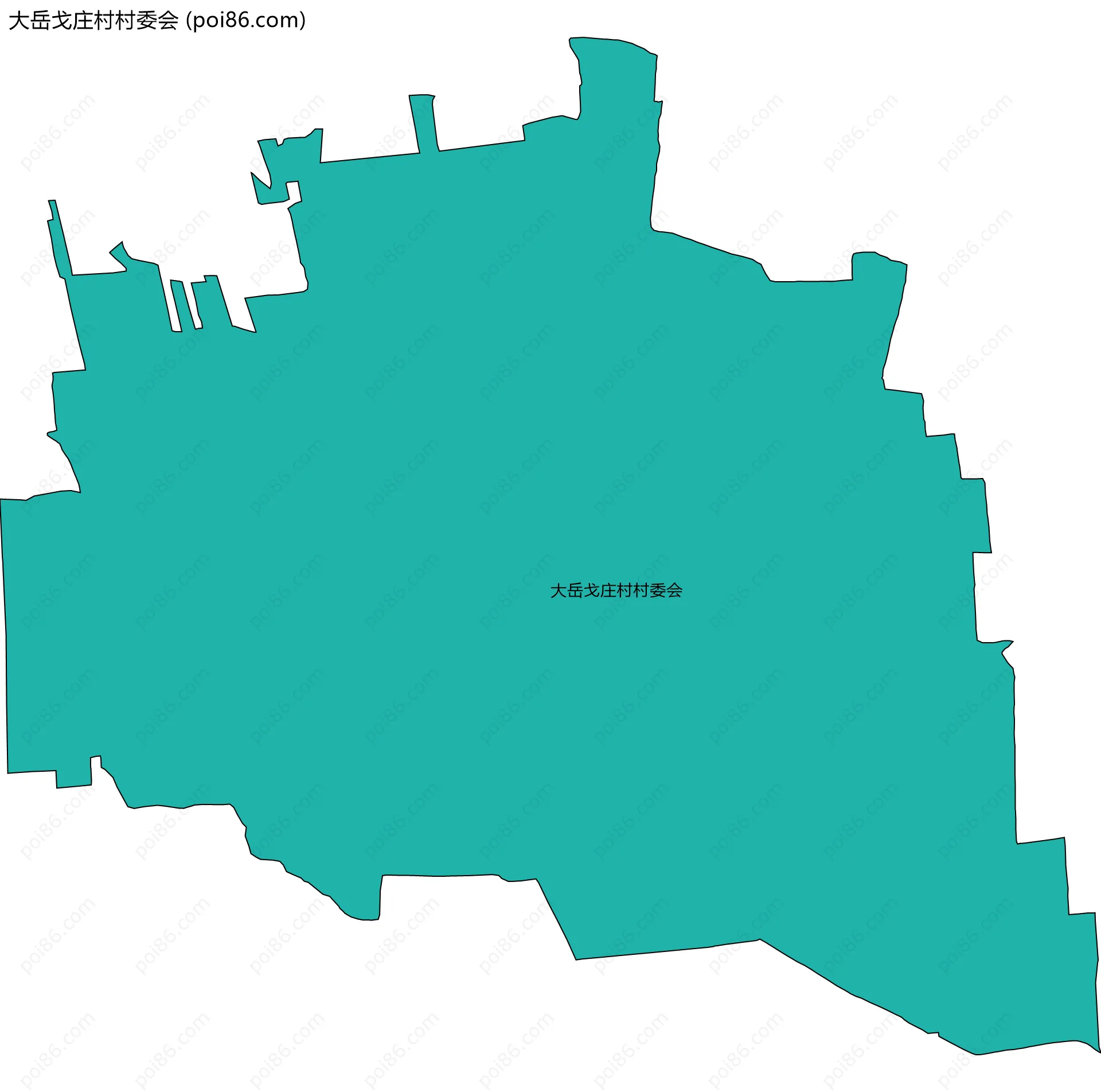 大岳戈庄村村委会边界地图