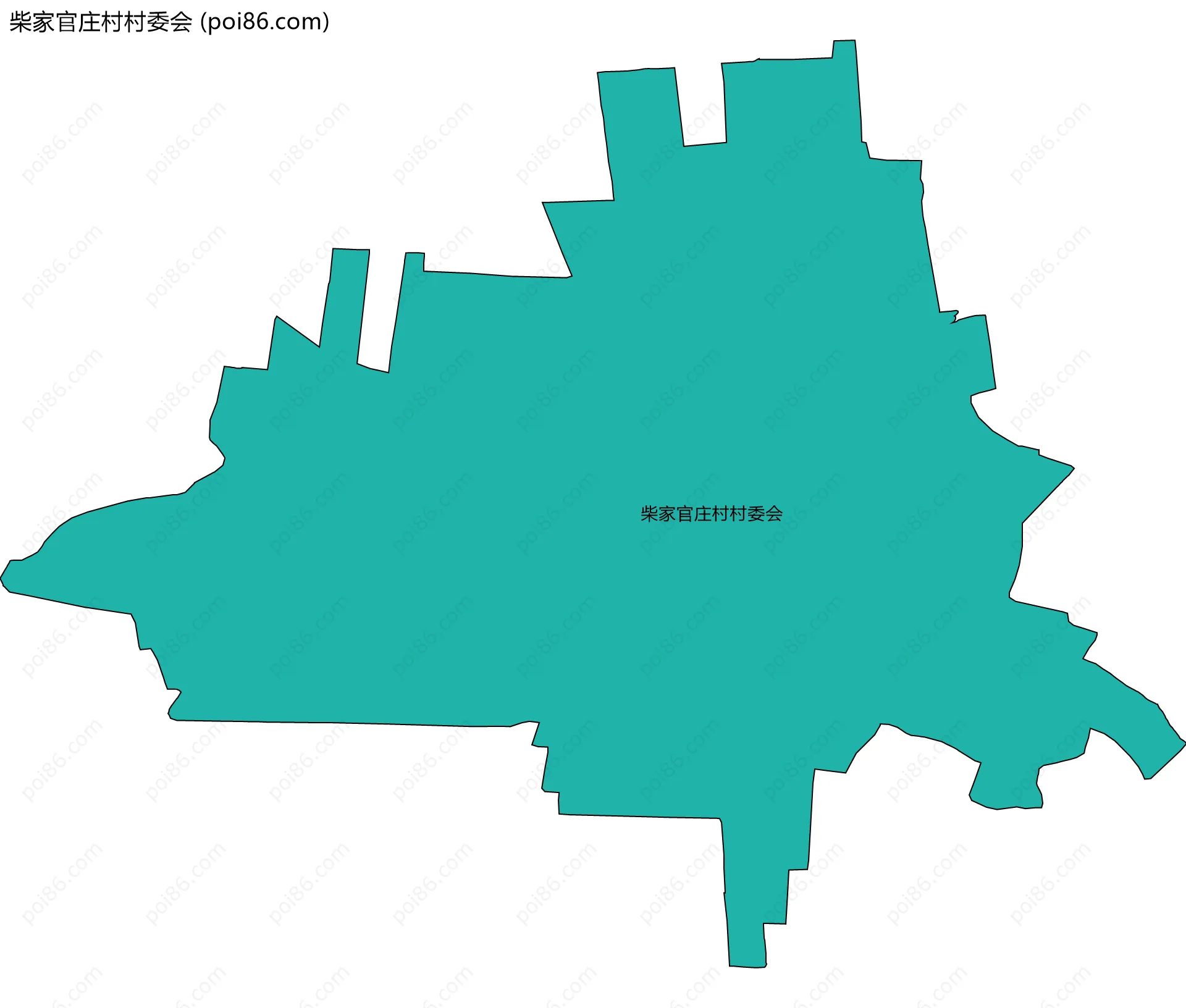 柴家官庄村村委会边界地图