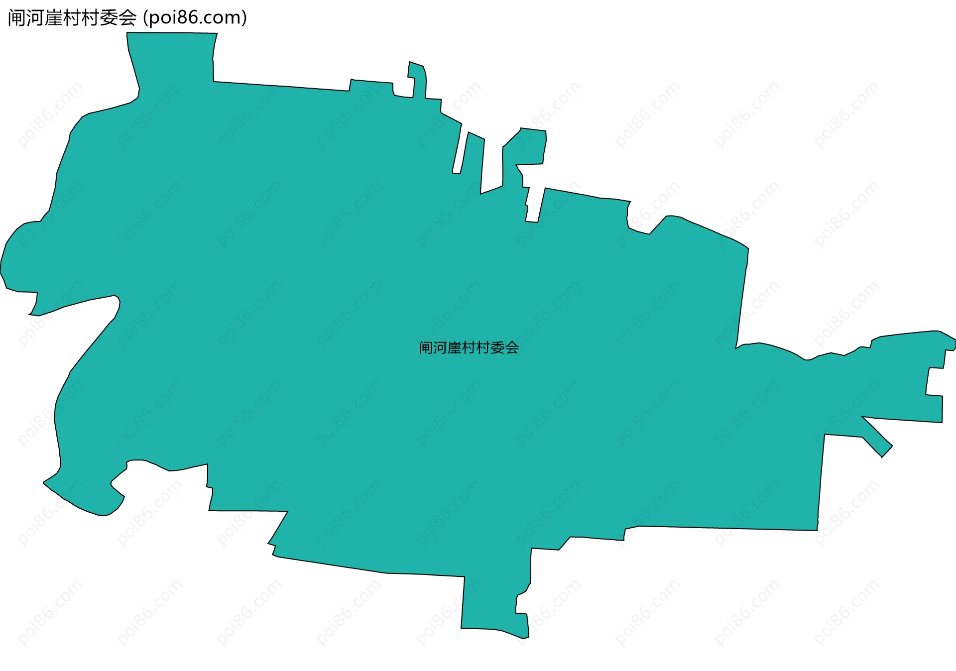 闸河崖村村委会边界地图