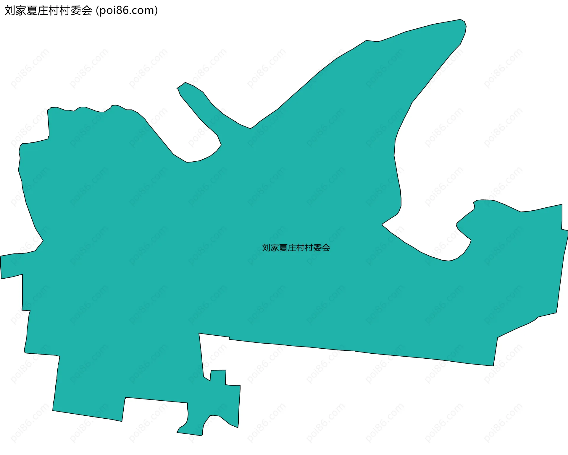 刘家夏庄村村委会边界地图