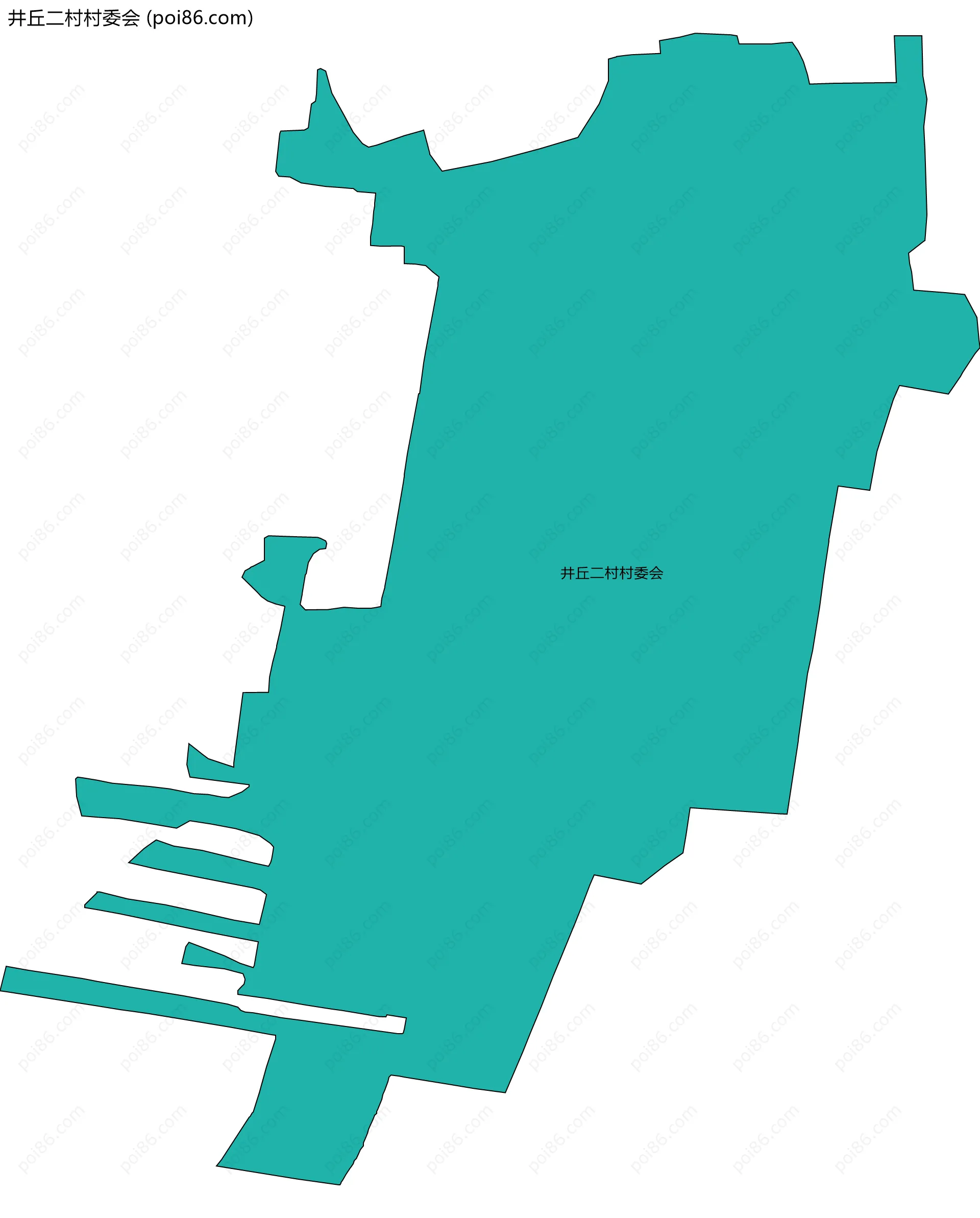 井丘二村村委会边界地图