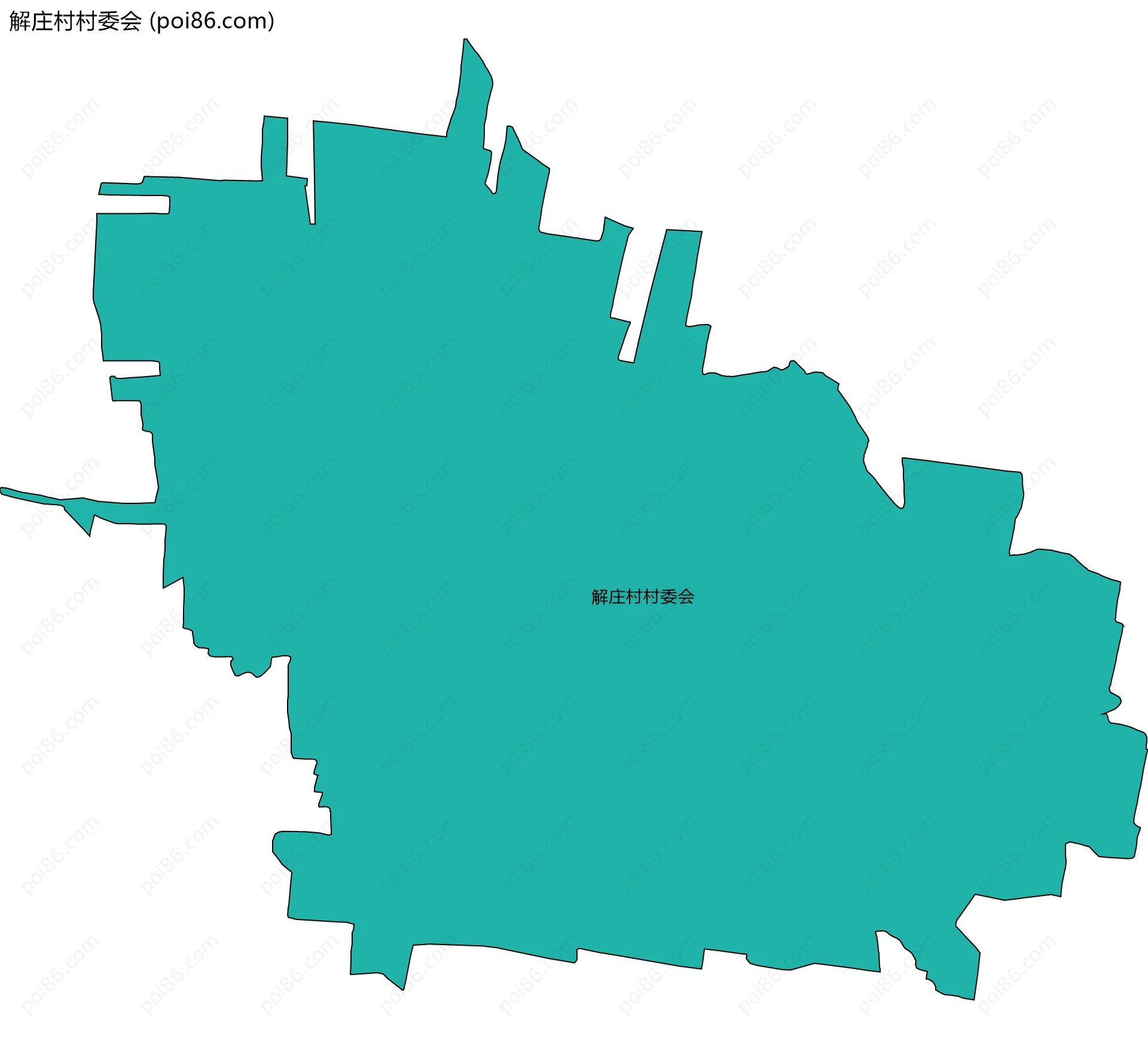 解庄村村委会边界地图