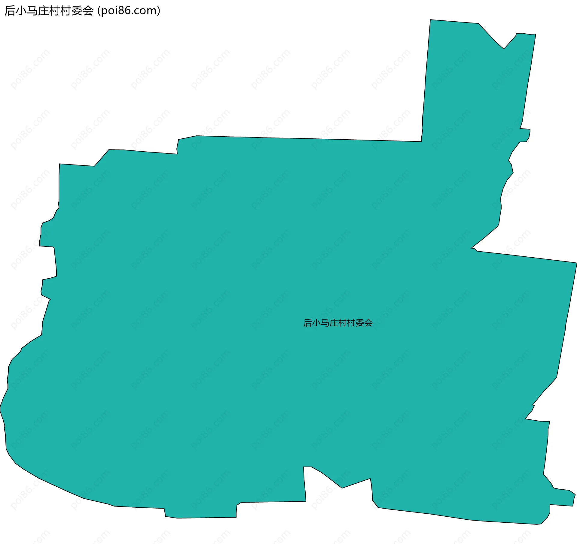 后小马庄村村委会边界地图