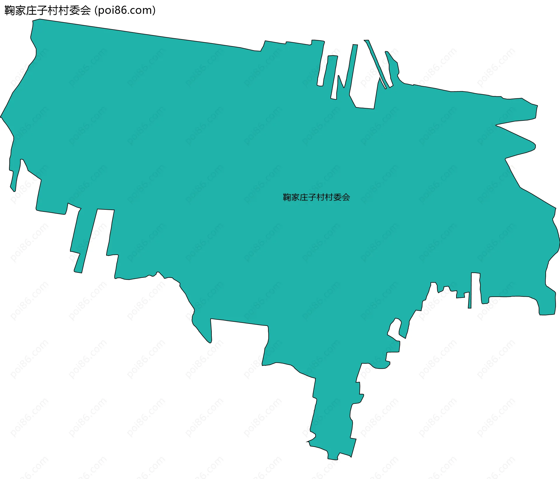 鞠家庄子村村委会边界地图