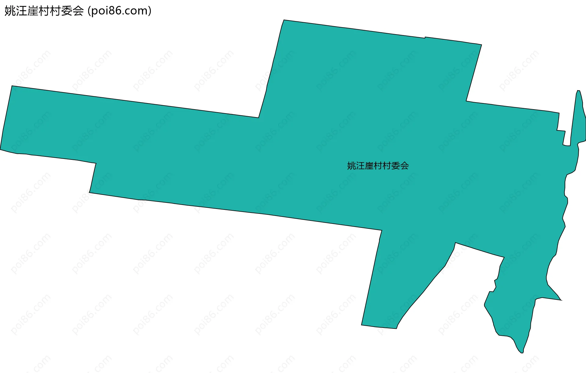 姚汪崖村村委会边界地图