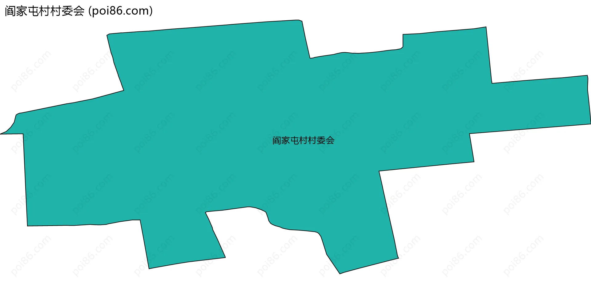 阎家屯村村委会边界地图