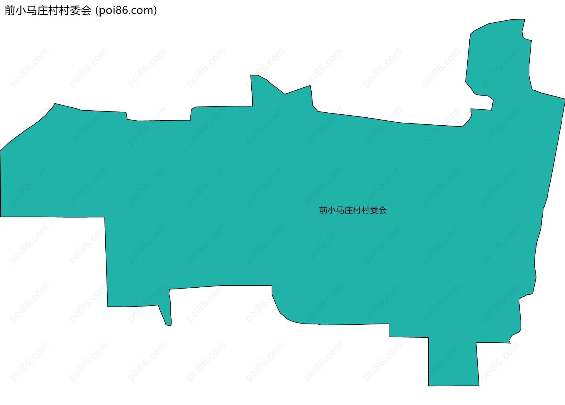 前小马庄村村委会边界地图
