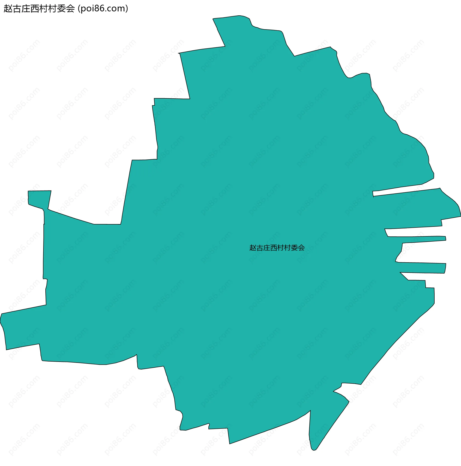 赵古庄西村村委会边界地图