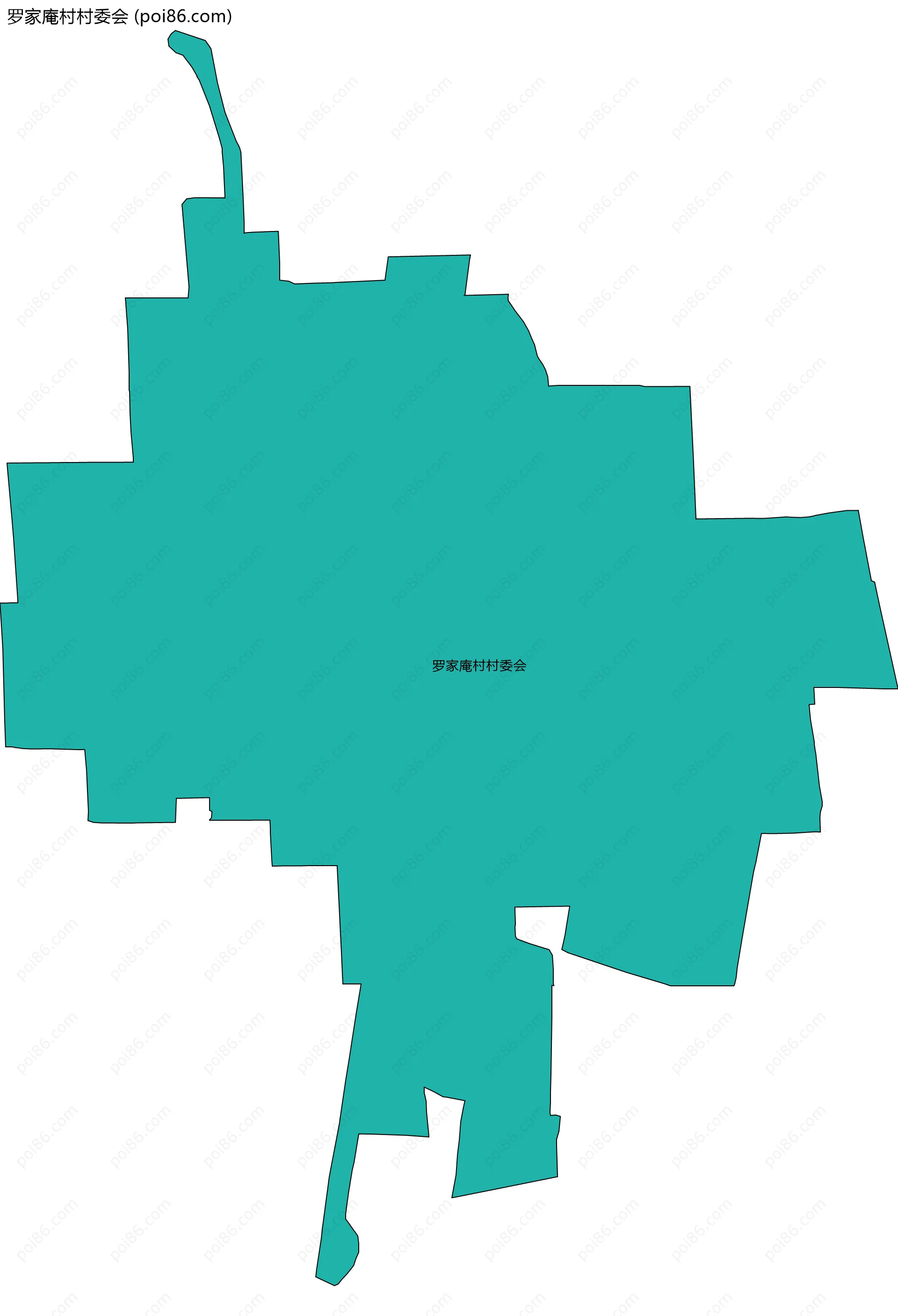 罗家庵村村委会边界地图