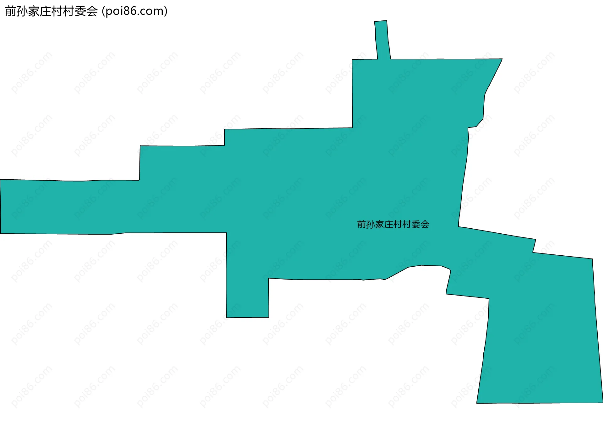 前孙家庄村村委会边界地图